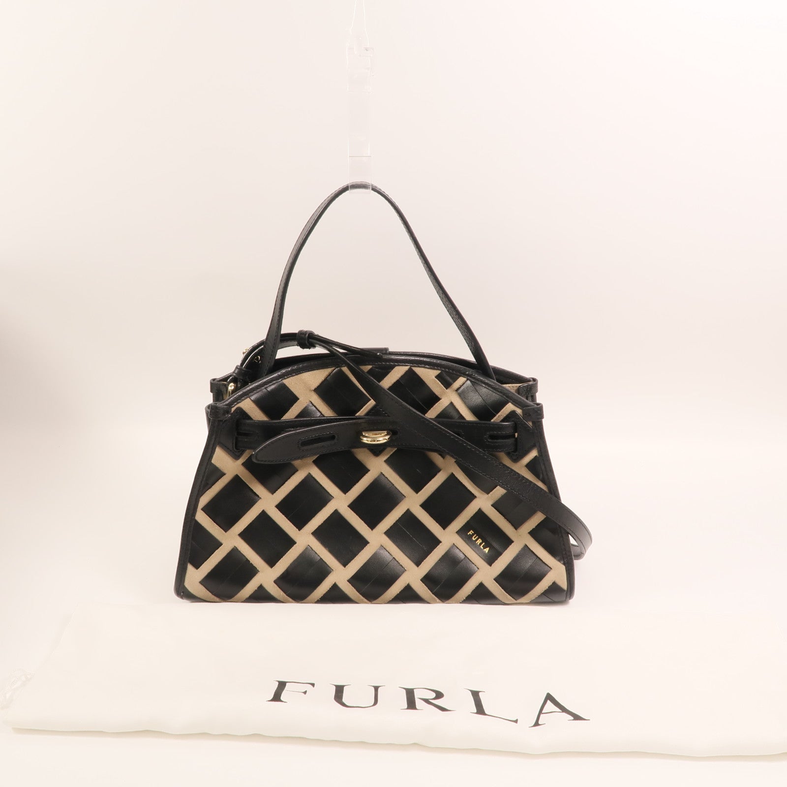 Furla 牛皮皮革Shoulder Bag金扣肩背袋