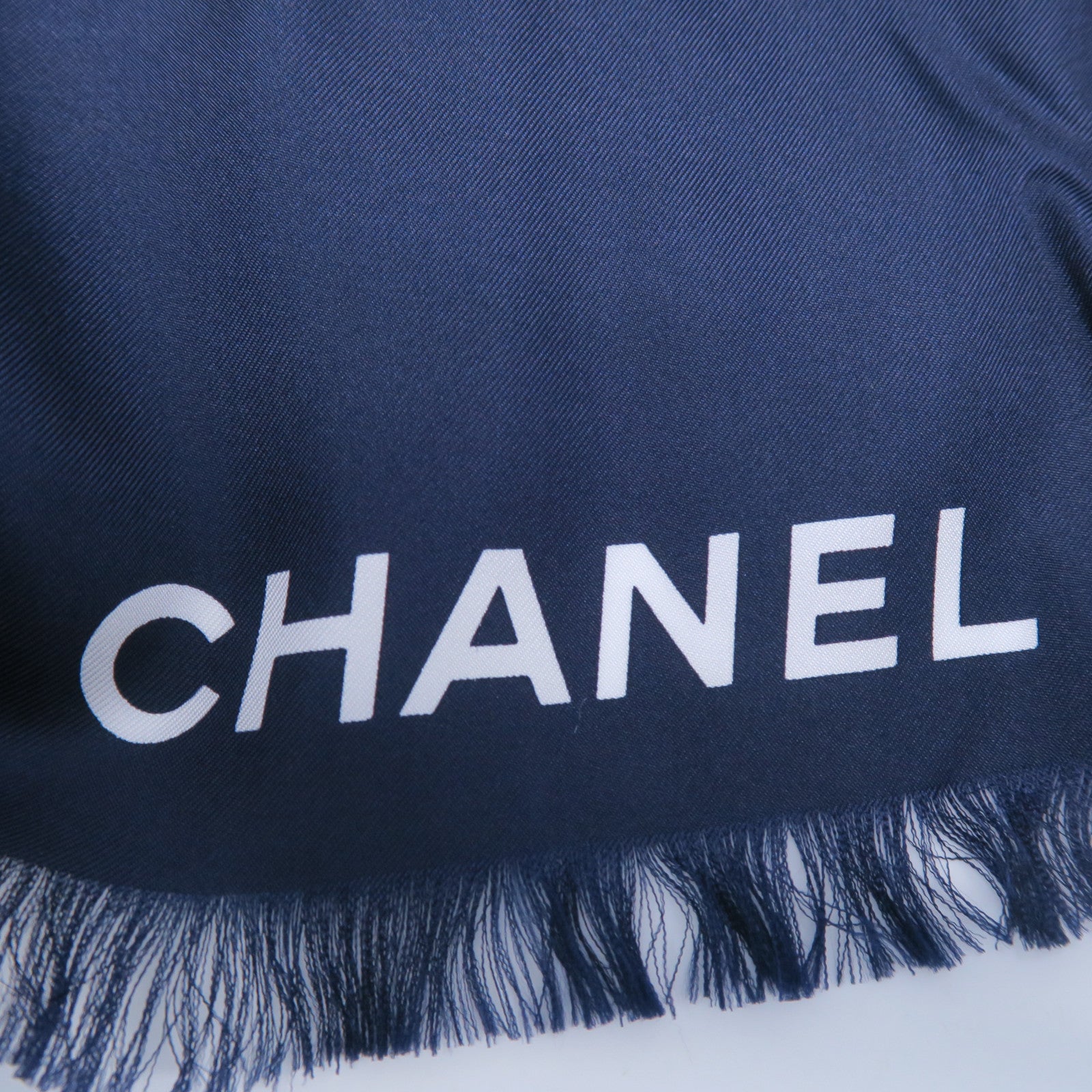 CHANEL 【激減優惠】絲質Scarf絲巾深藍色/白色/紅色