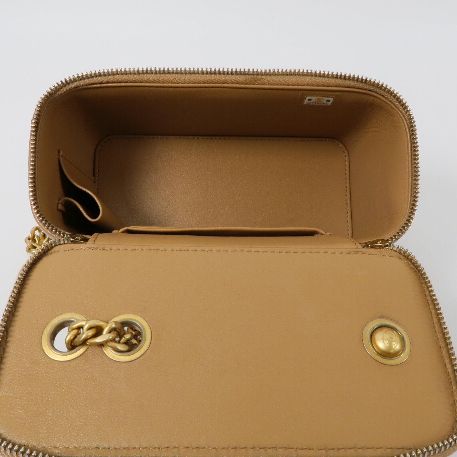 CHANEL 羊皮皮革Vanity Case鏈帶肩背袋