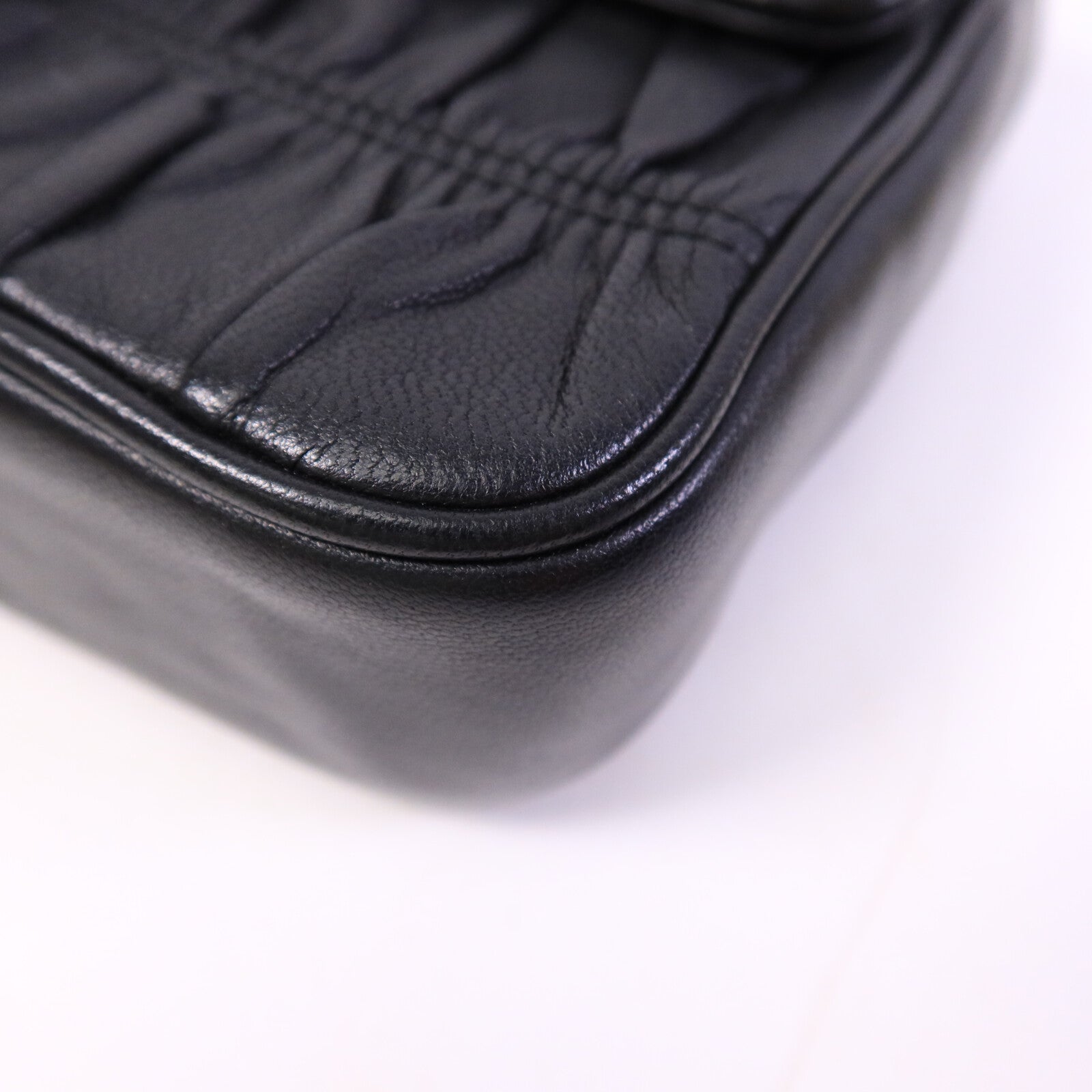 PRADA 羊皮皮革Shoulder Bag鏈帶肩背袋