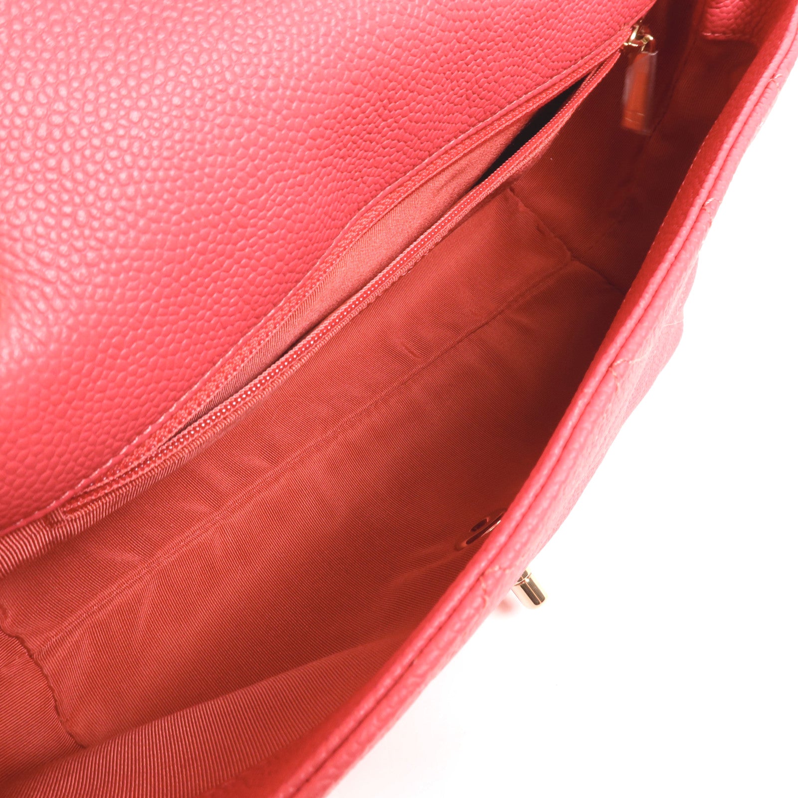 CHANEL 牛皮皮革Chain Shoulder金扣手挽肩背兩用袋