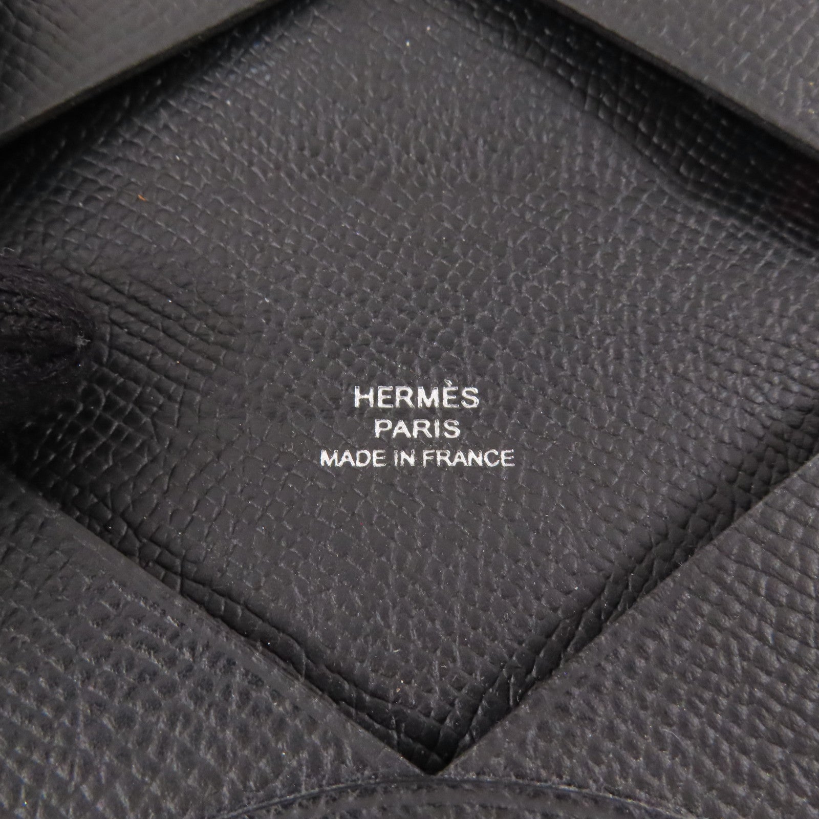 HERMES Epsom皮革Calvi Verso Card Holder卡片套Noir