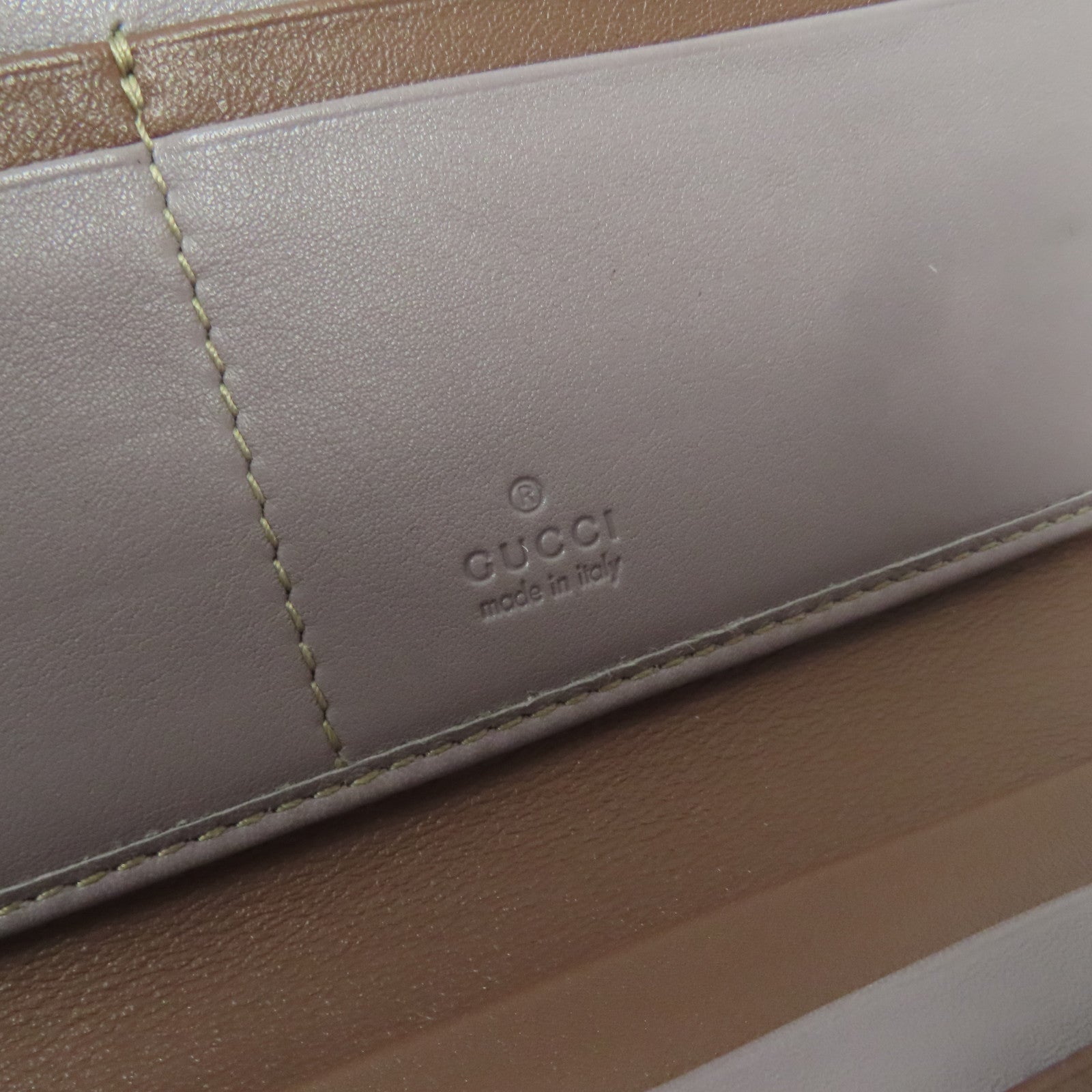 GUCCI 【激減優惠】牛皮皮革Long Wallet金扣長錢包啡色