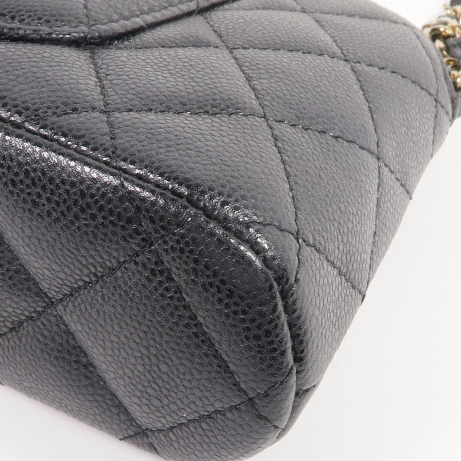 CHANEL 牛皮皮革Chain Shoulder Bag金扣鏈帶肩背袋