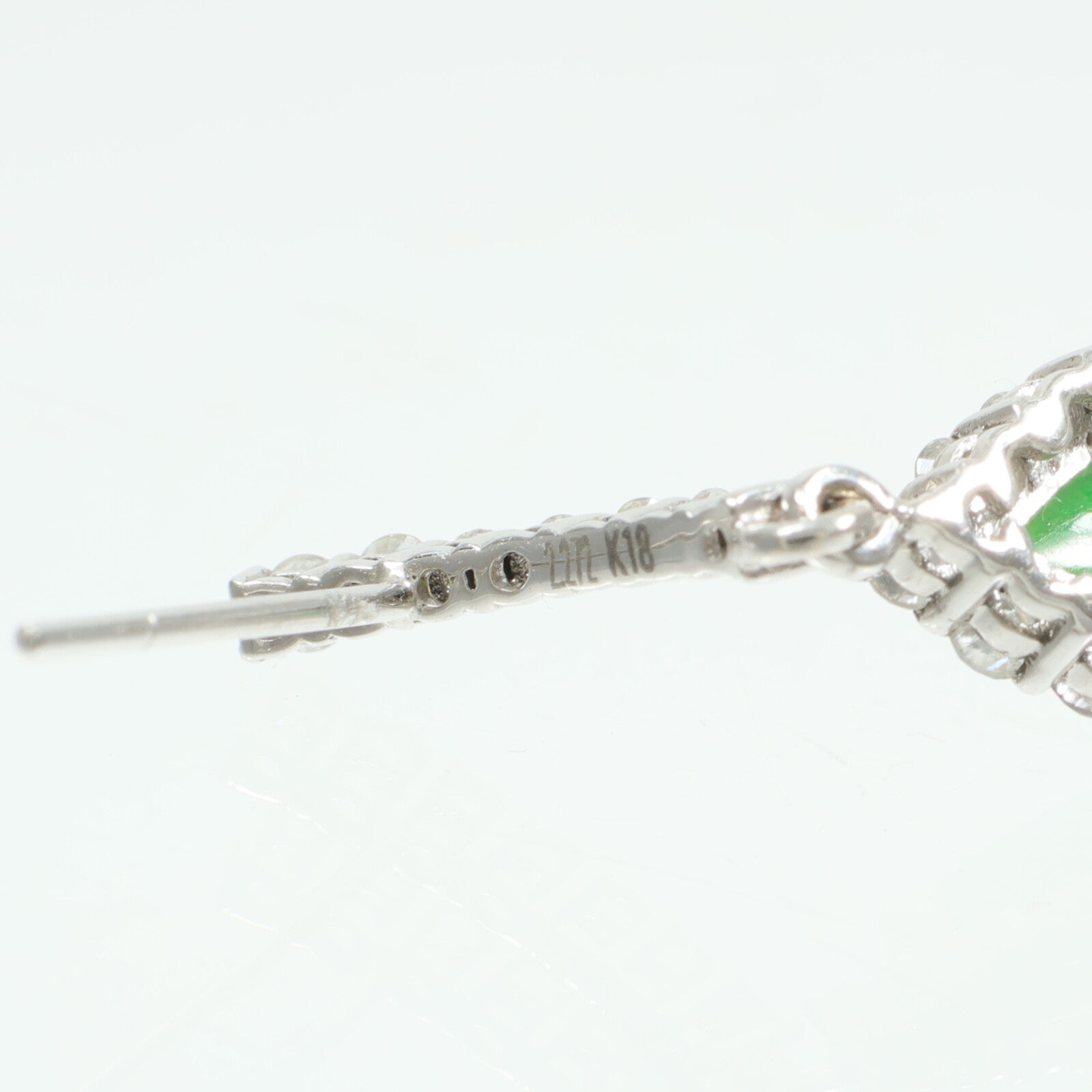 JEWELRY 18K白金Jade Diamond Earrings翡翠/鑽石耳環
