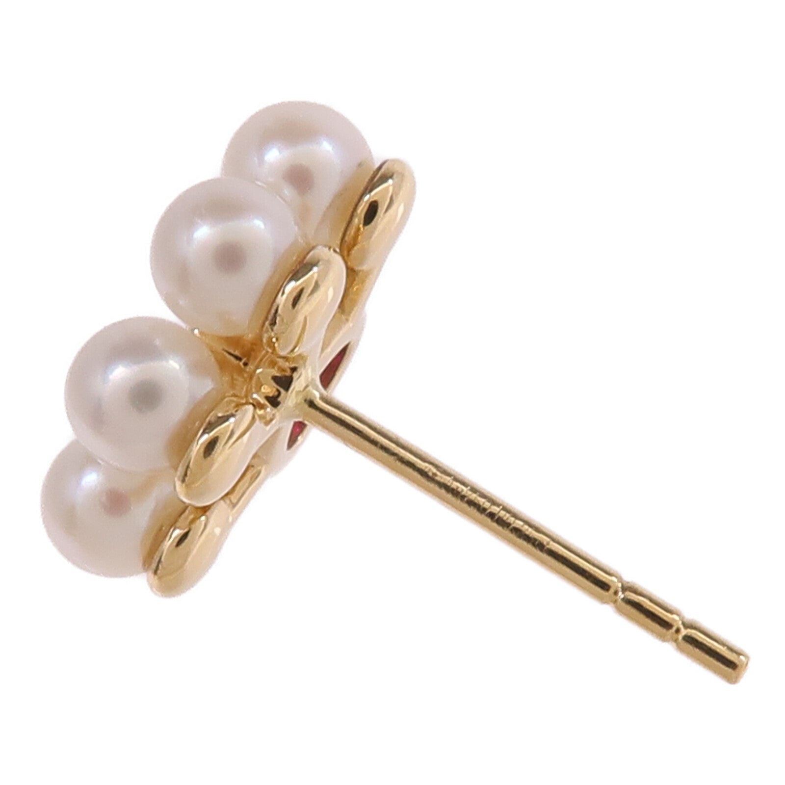 JEWELRY 18K黃金Ruby Pearl Earrings紅寶石/珍珠耳環