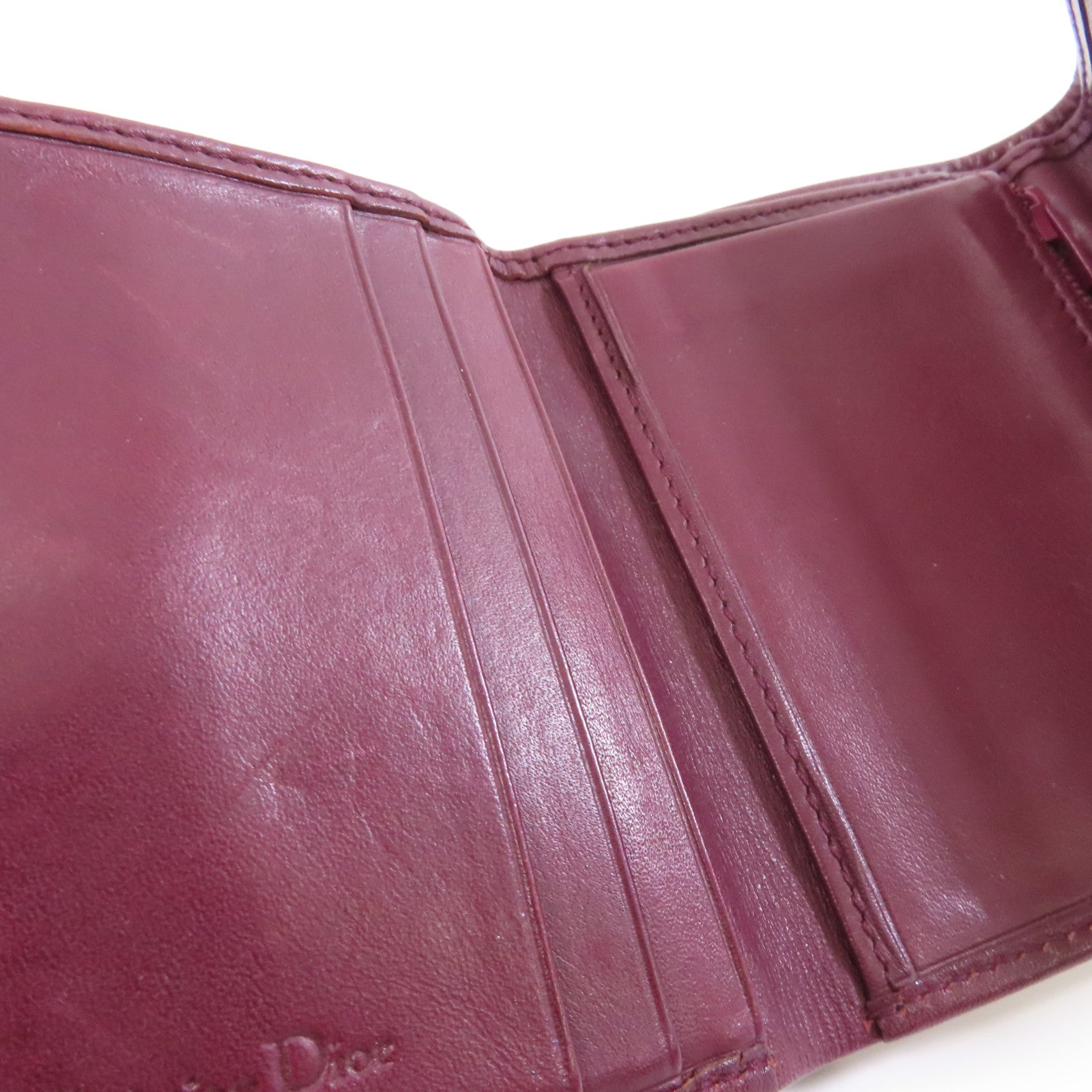 Dior 帆布Wallet金扣錢包紅色