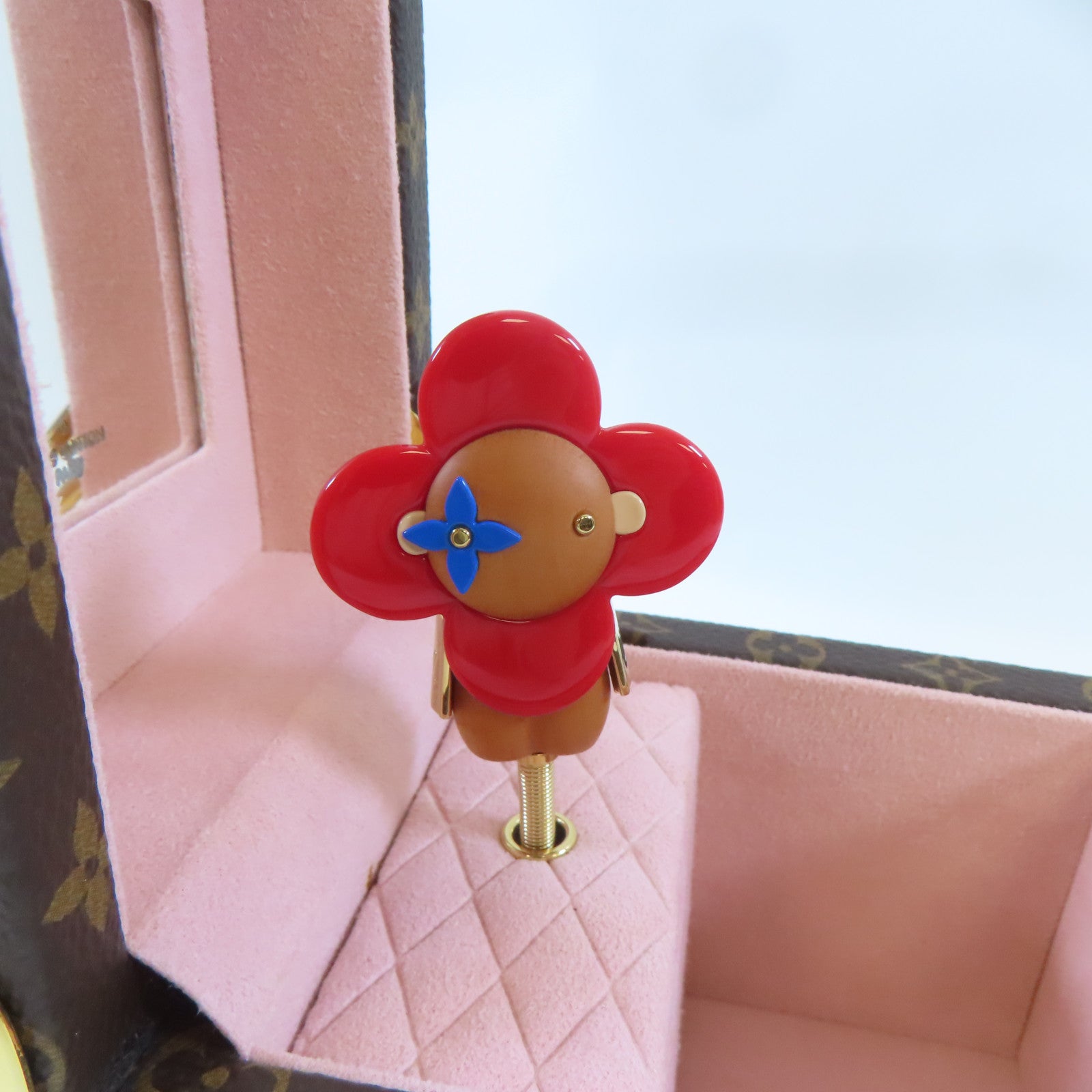 LOUIS VUITTON Monogram Vivienne Music Box Trunk金扣音樂盒棕色/黑色