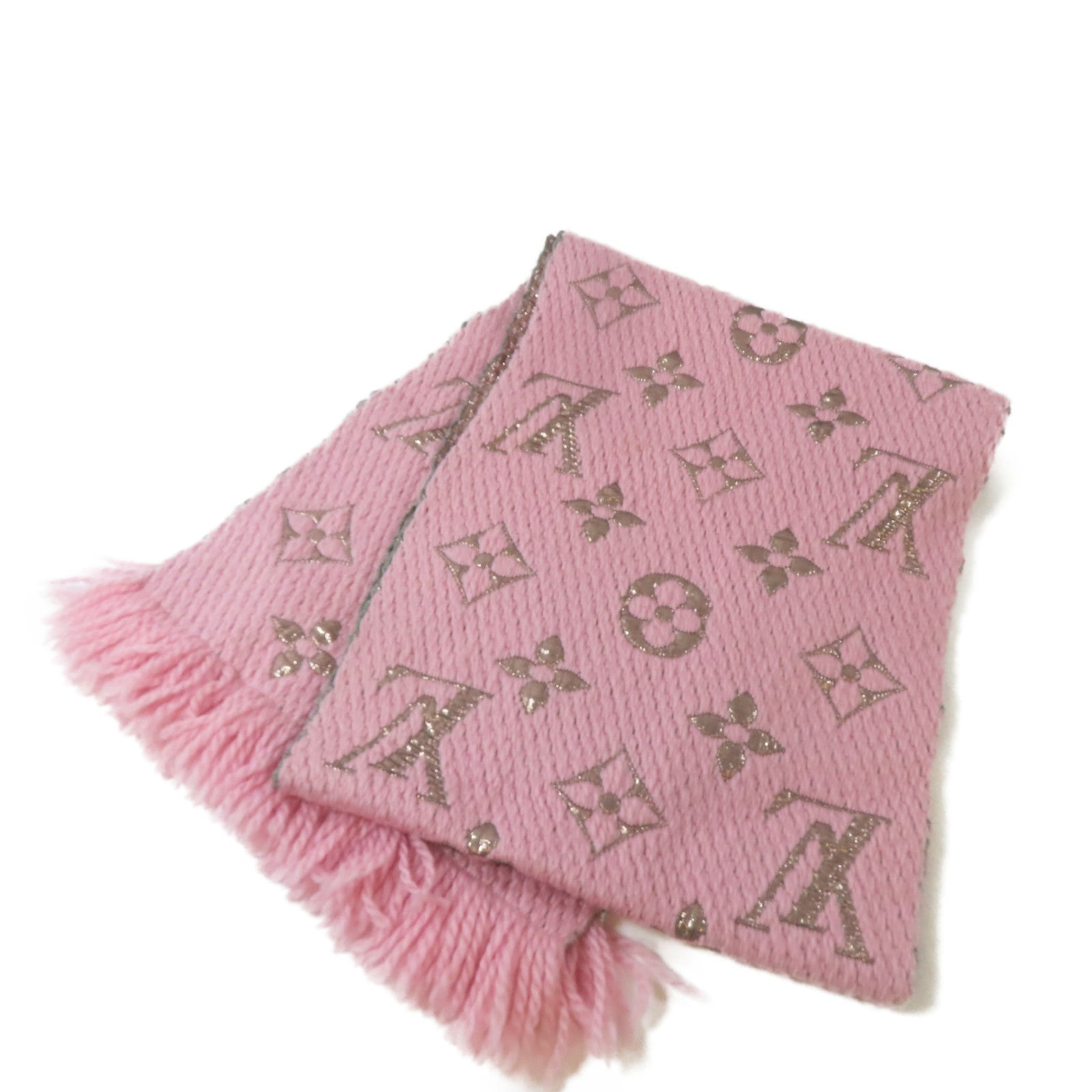 LOUIS VUITTON 羊毛/絲質Scarf頸巾粉紅色