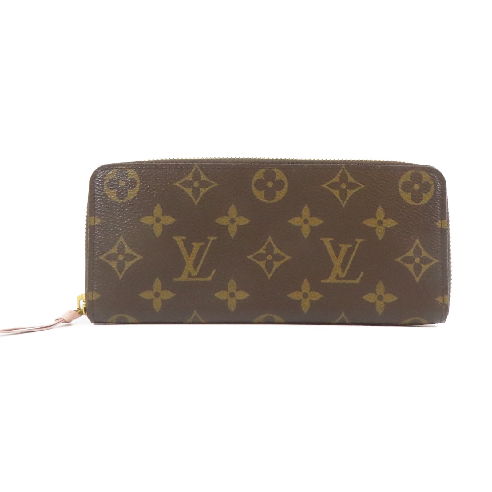 LOUIS VUITTON Monogram Long wallet金扣長錢包啡色/粉紅色