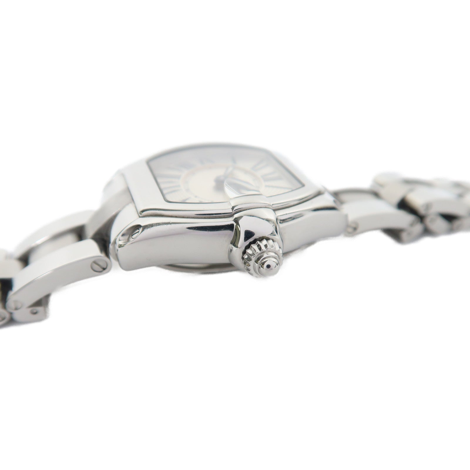 CARTIER Roadster不鏽鋼手錶石英機芯銀色