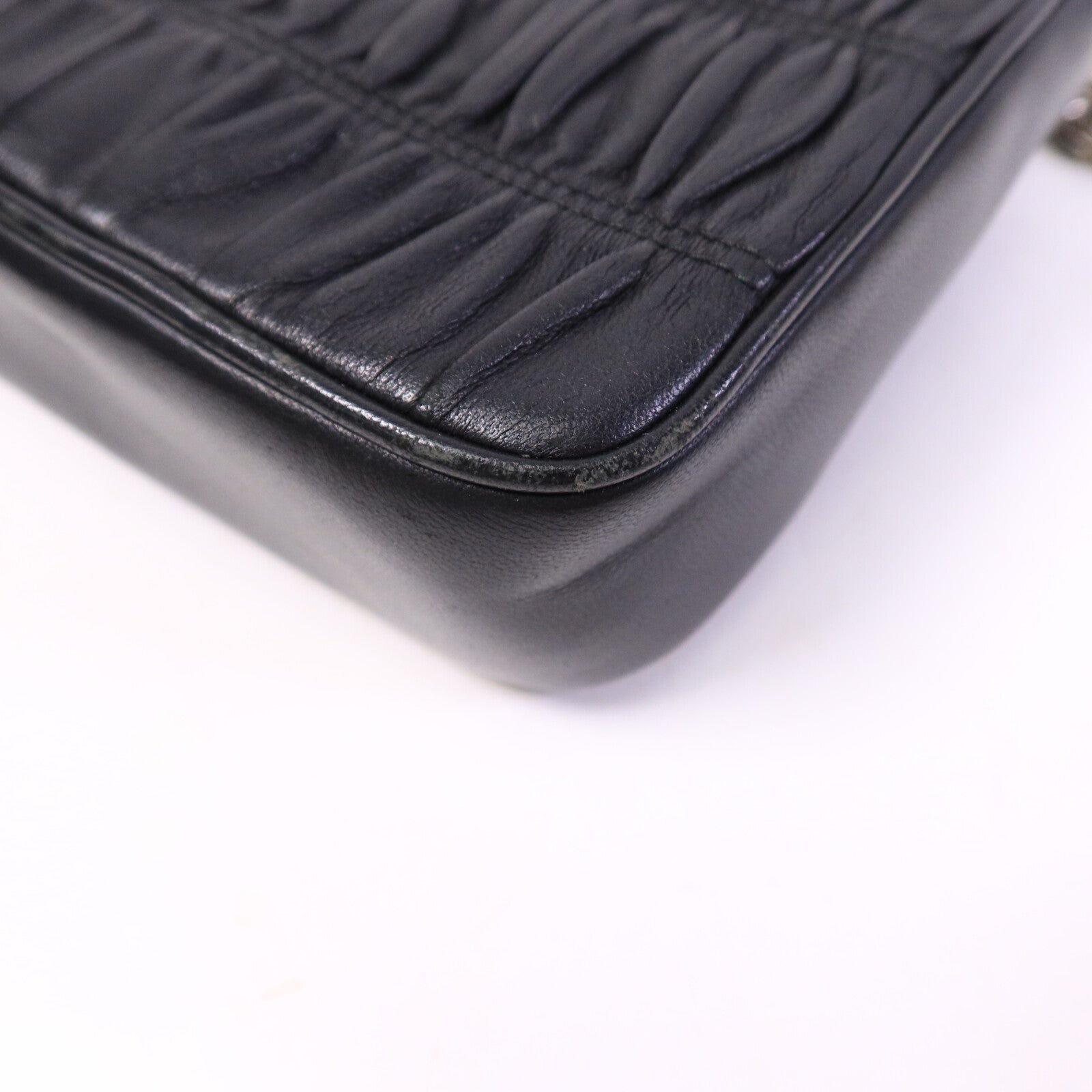 PRADA 羊皮皮革Shoulder Bag鏈帶肩背袋