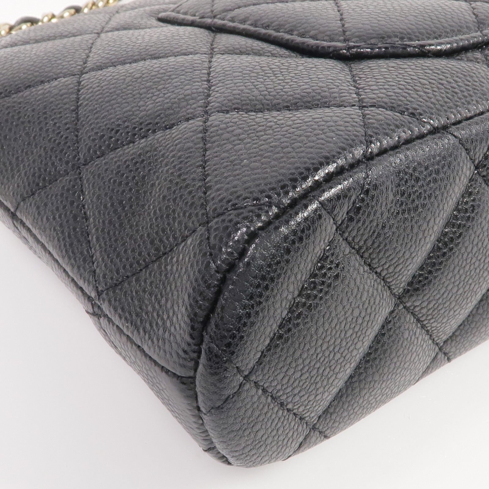 CHANEL 牛皮皮革Chain Shoulder Bag金扣鏈帶肩背袋