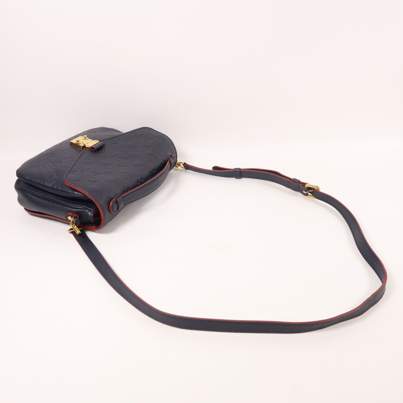 LOUIS VUITTON Monogram Empreinte Pochette Metis金扣手挽肩背兩用袋