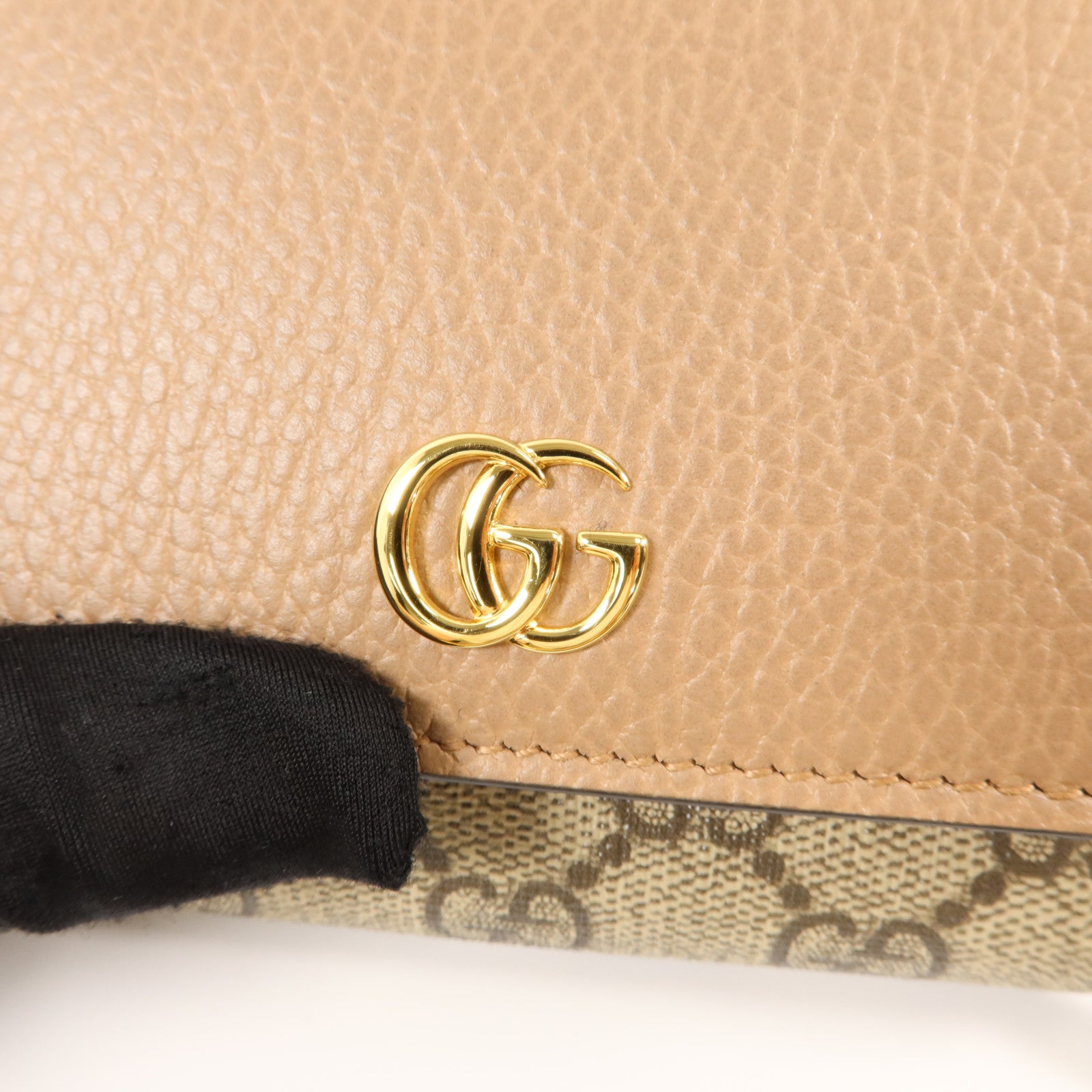 GUCCI 塗層帆布/牛皮皮革GG Marmont Medium Wallet錢包