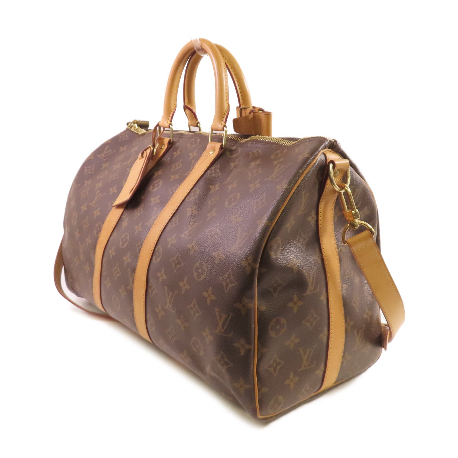LOUIS VUITTON Monogram Keepall 45 Bandouliere 2Way Shoulder Bag金扣手挽肩背兩用袋啡色