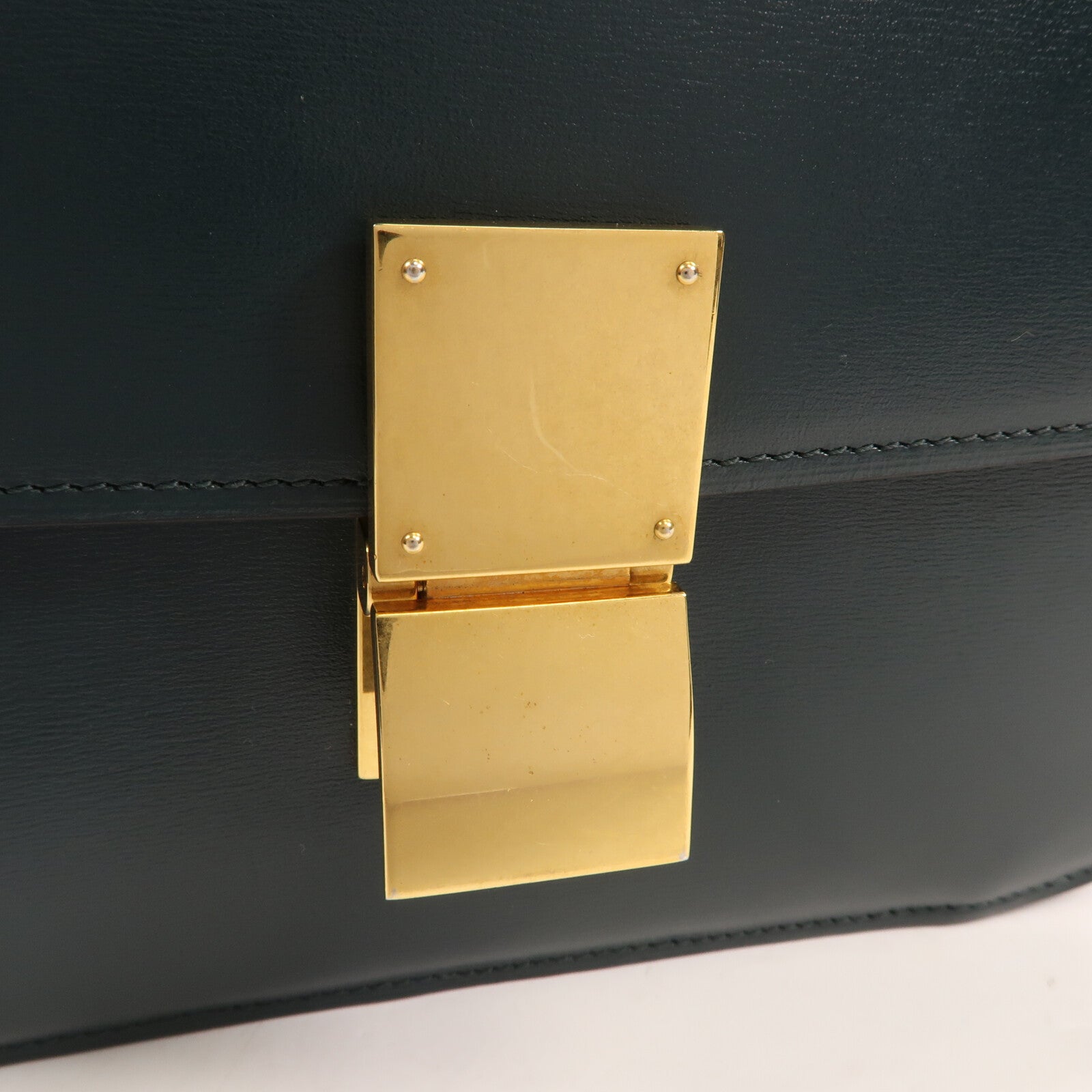 CELINE 牛皮皮革Classic Box金扣肩背袋