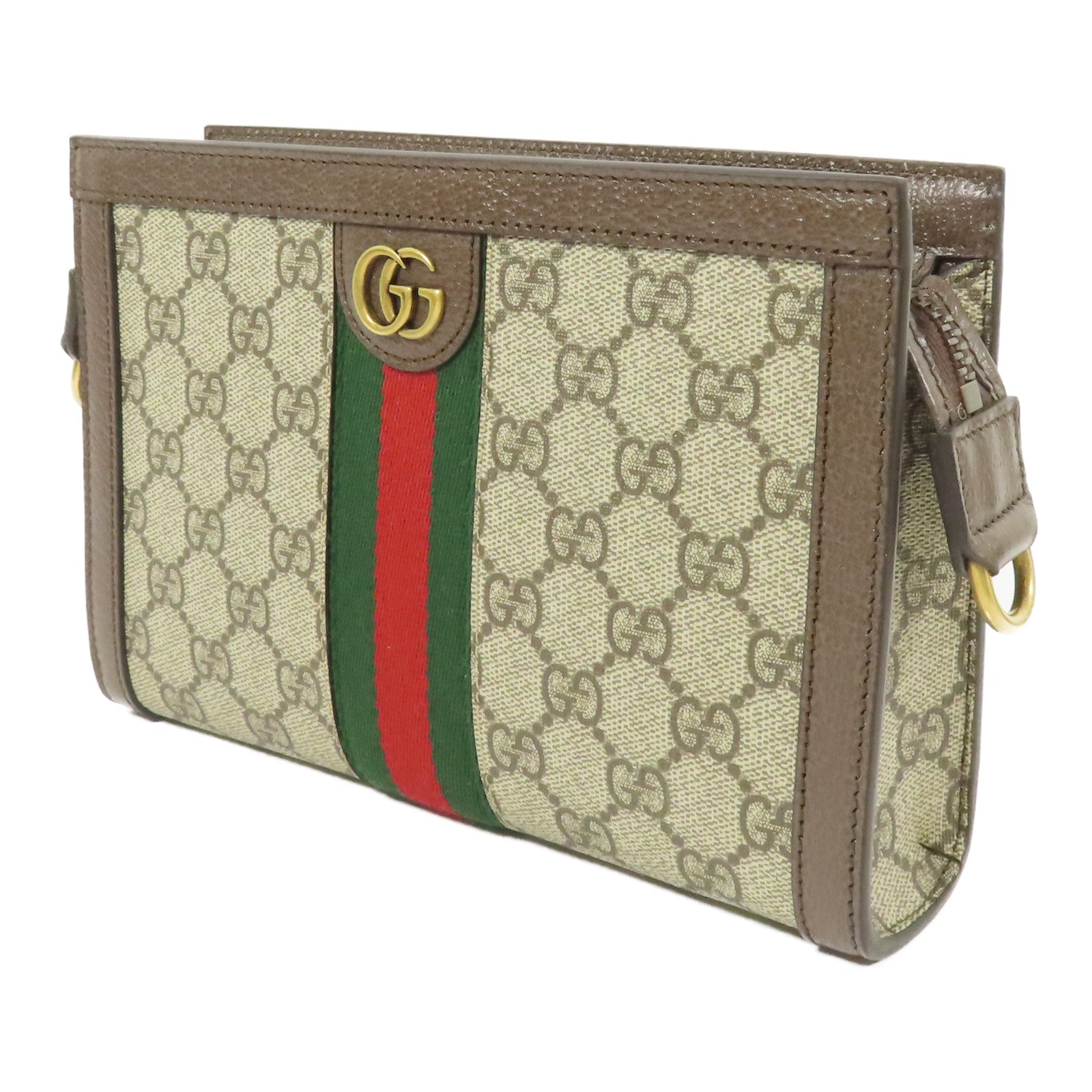 GUCCI GG GHW Ophidia Small Shoulder Bag 795467 96IWT 8745 Coated Canvas Brown