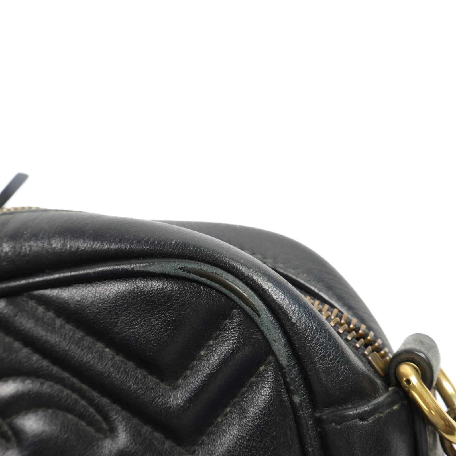 GUCCI 牛皮皮革GG Marmont Mini鏈帶肩背袋