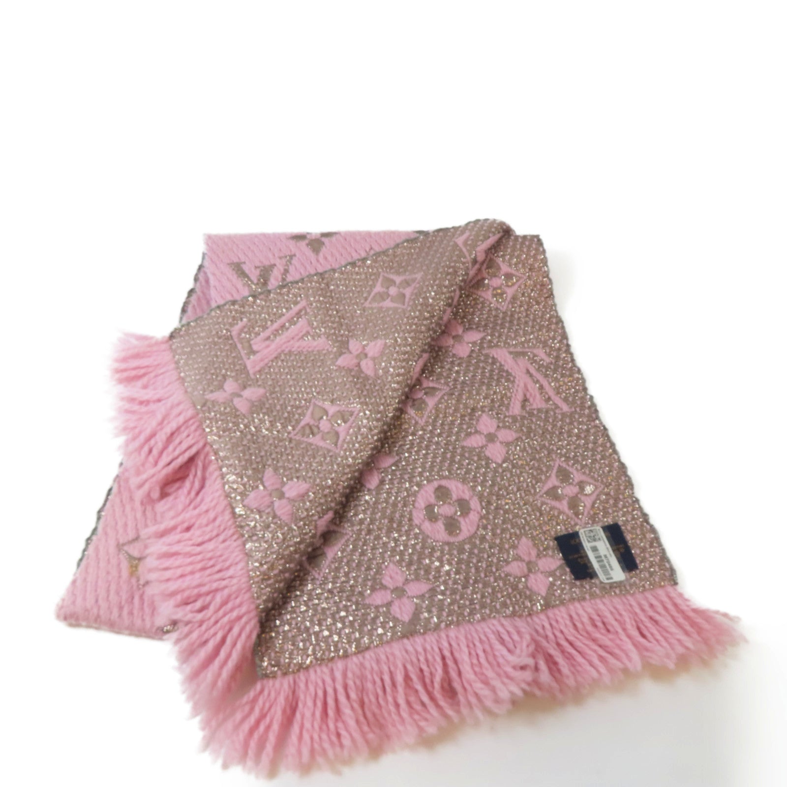 LOUIS VUITTON 羊毛/絲質Scarf頸巾粉紅色