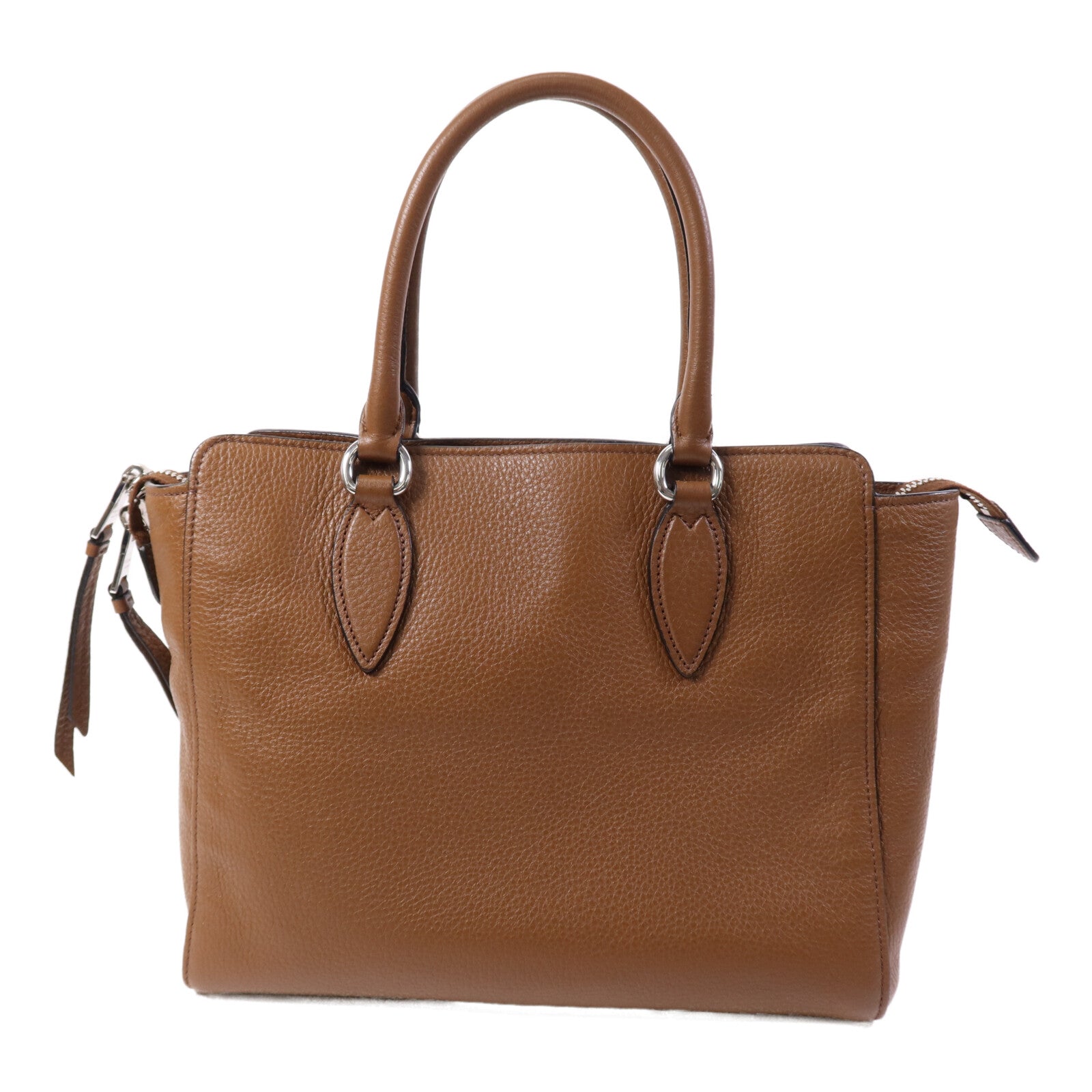 PRADA 牛皮皮革2 Way Shoulder Bag銀扣手挽肩背兩用袋
