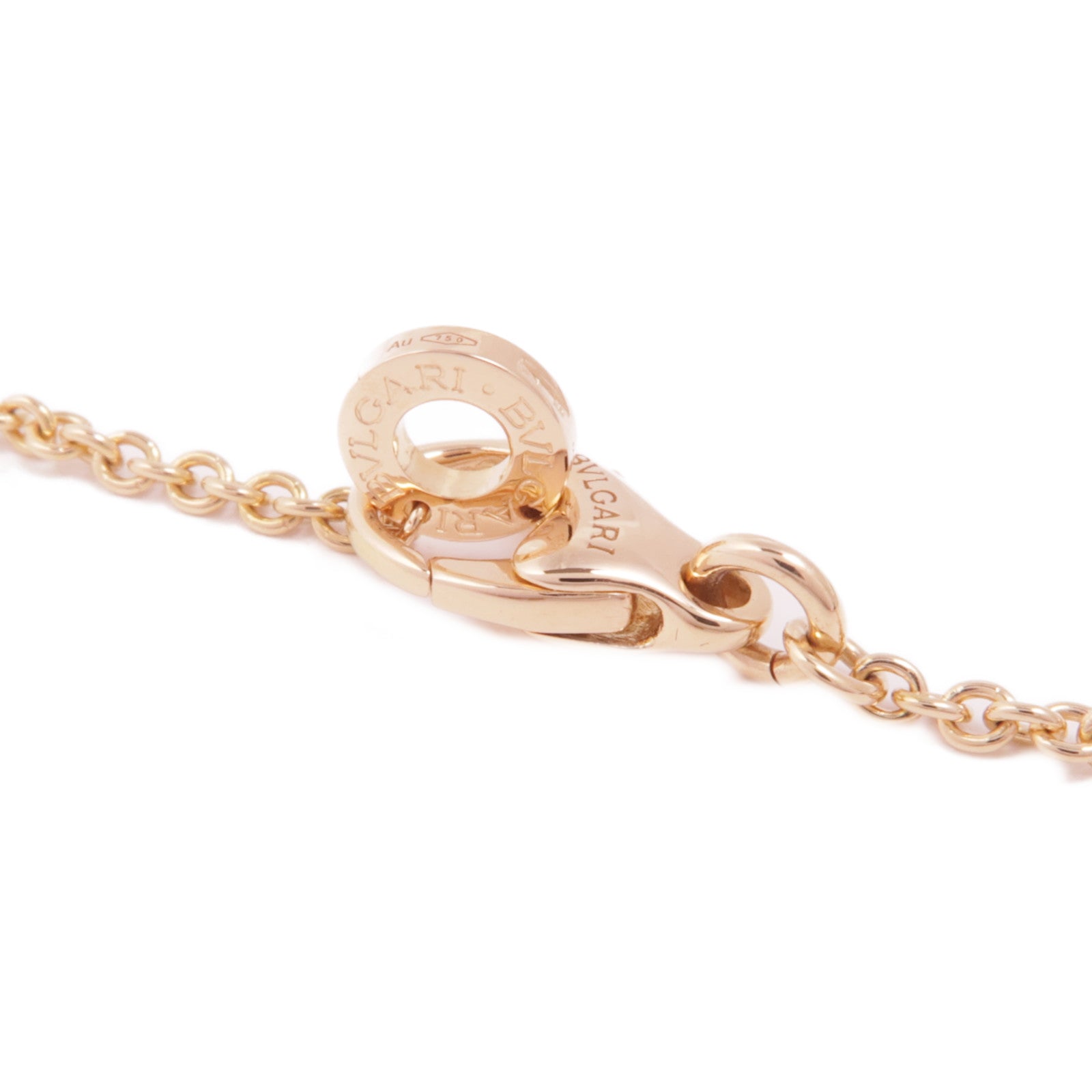 BVLGARI 18K玫瑰金B-Zero 1 Necklace鑽石項鍊