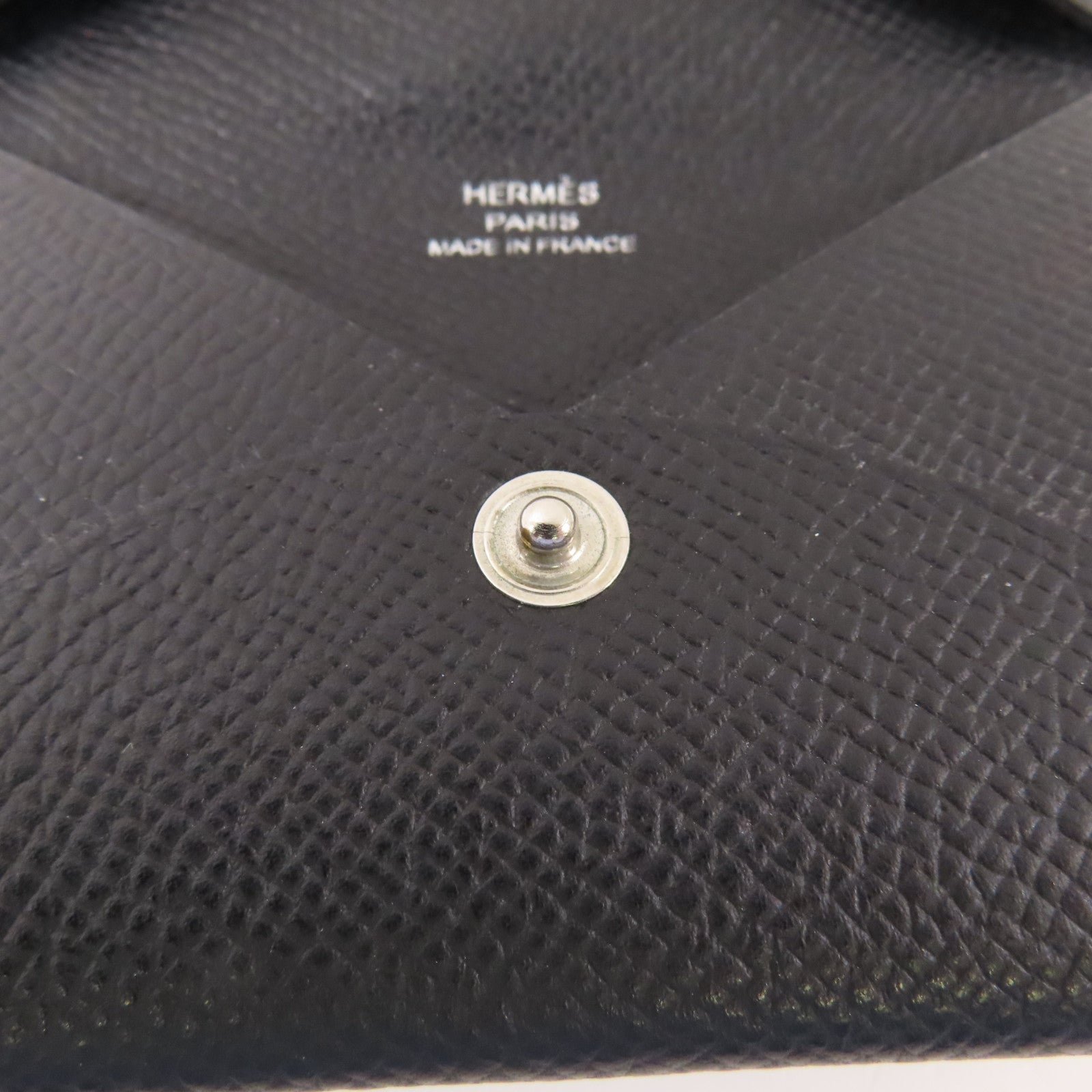 HERMES Epsom皮革Calvi Verso Card Holder卡片套Noir