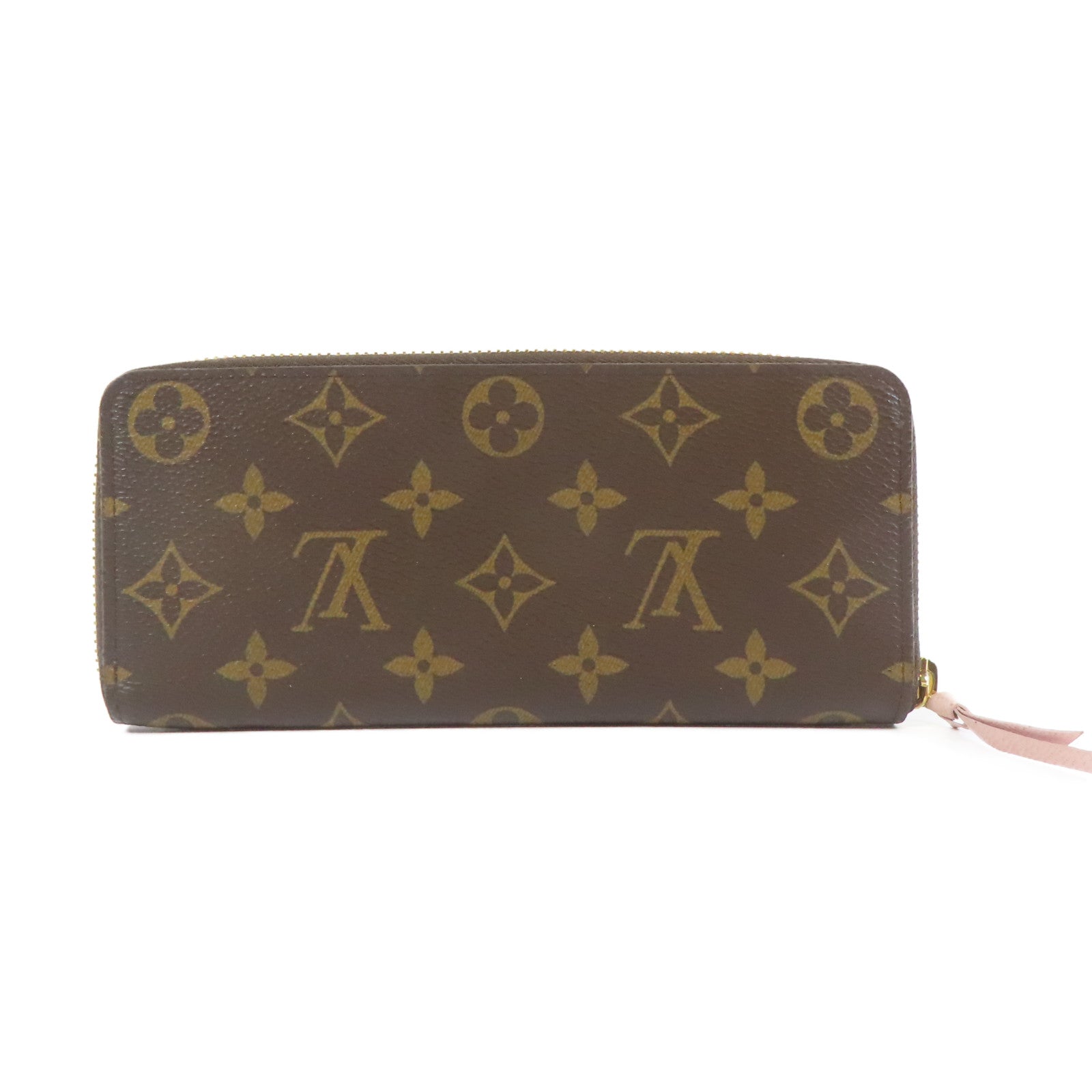LOUIS VUITTON Monogram Long wallet金扣長錢包啡色/粉紅色