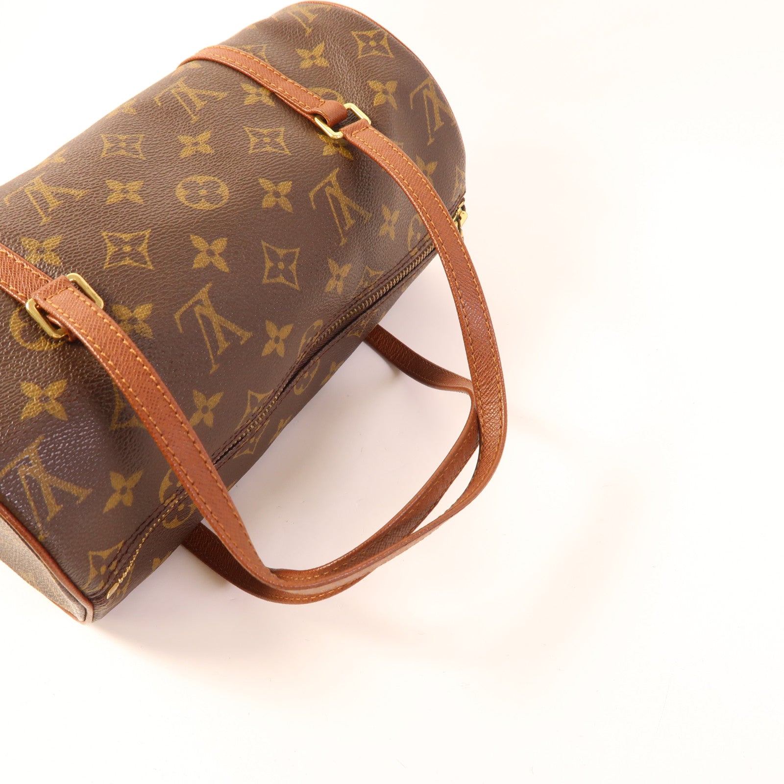 LOUIS VUITTON Monogram Papillon PM金扣手挽袋
