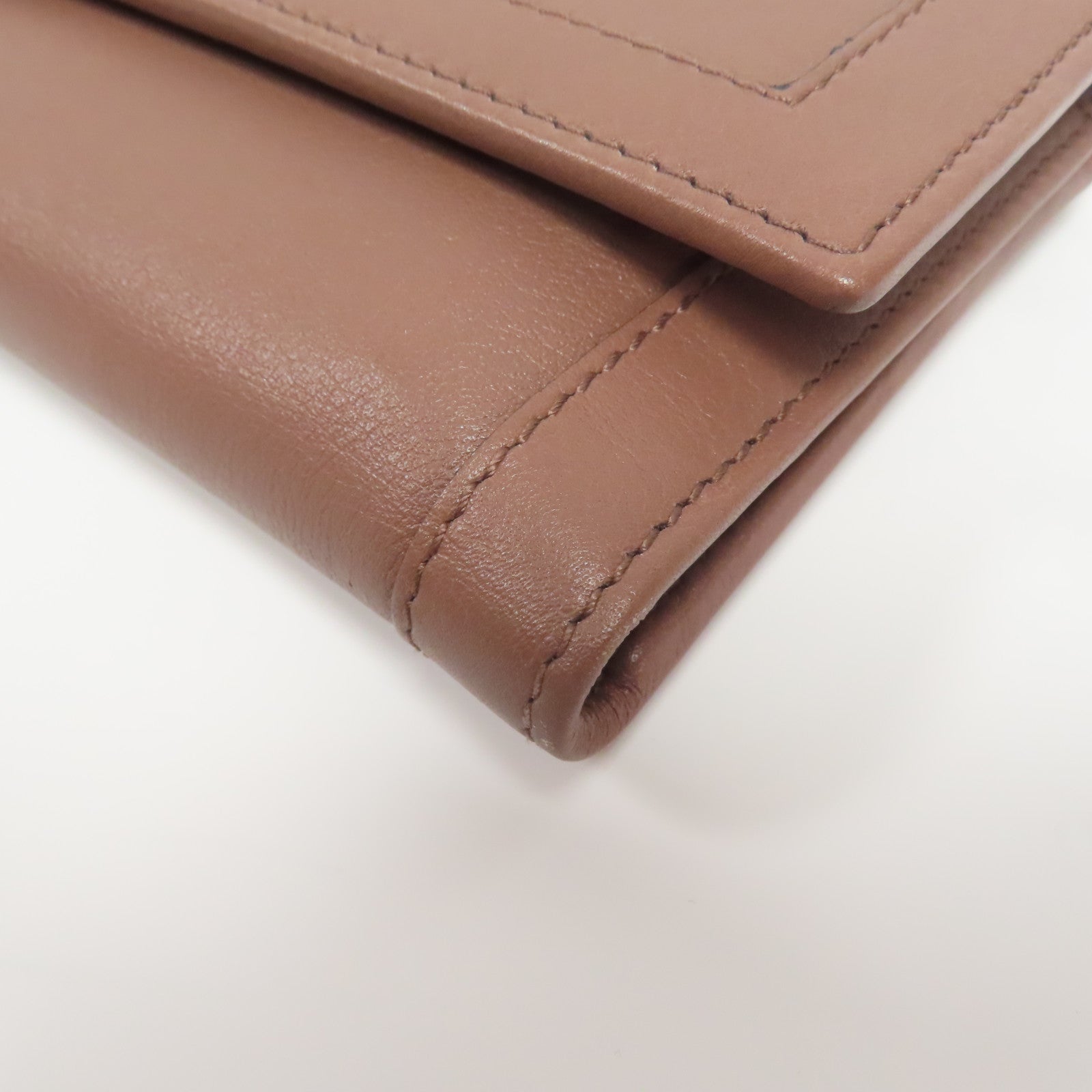 GUCCI 【激減優惠】牛皮皮革Long Wallet金扣長錢包啡色