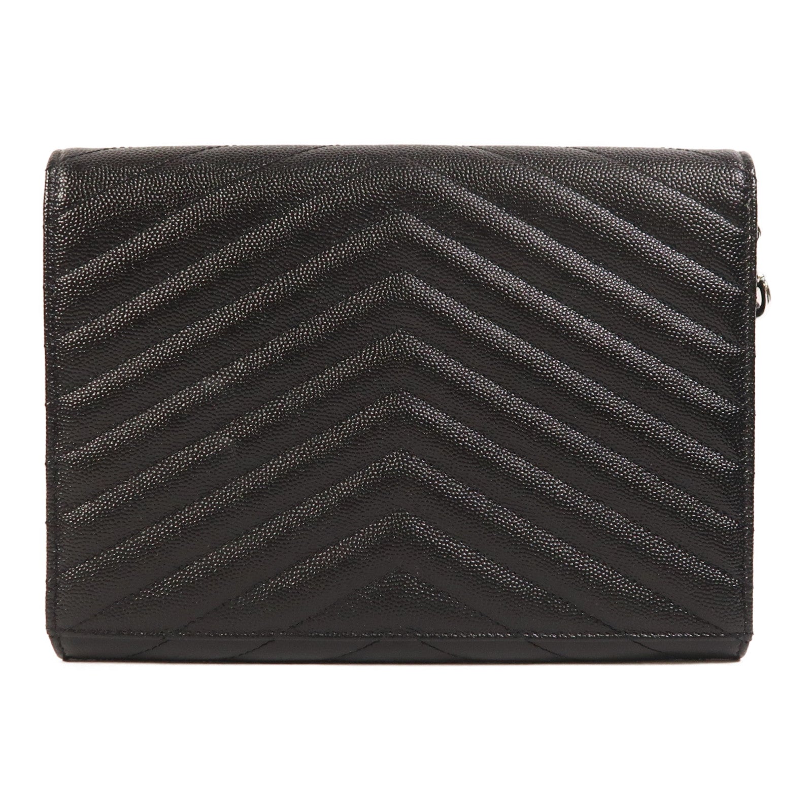 SAINT LAURENT 牛皮皮革Pouch銀扣手拿包