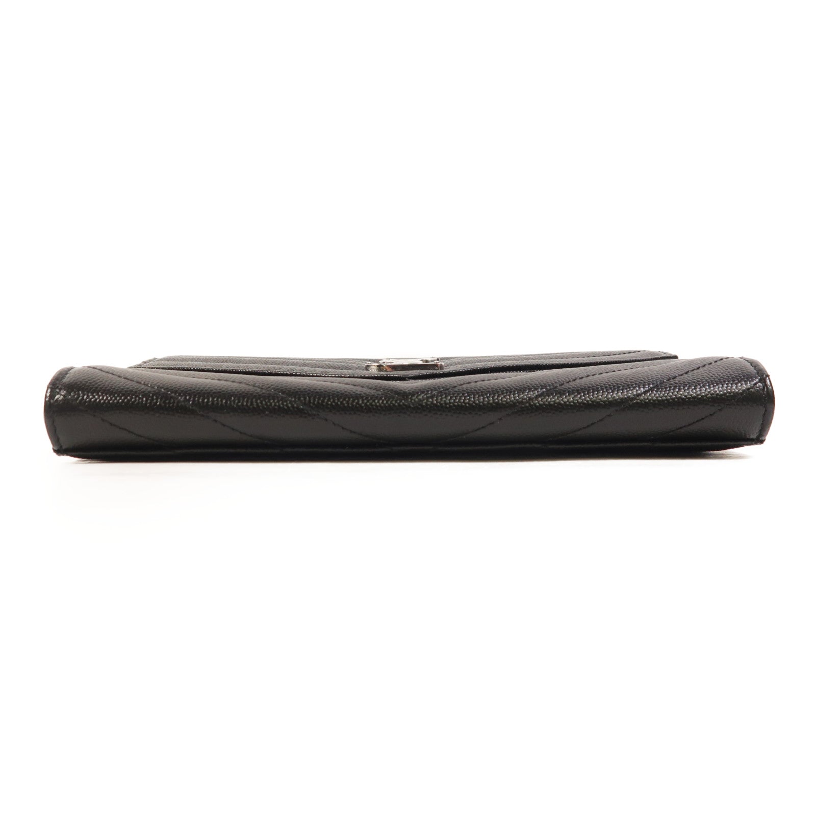 SAINT LAURENT 牛皮皮革Pouch銀扣手拿包