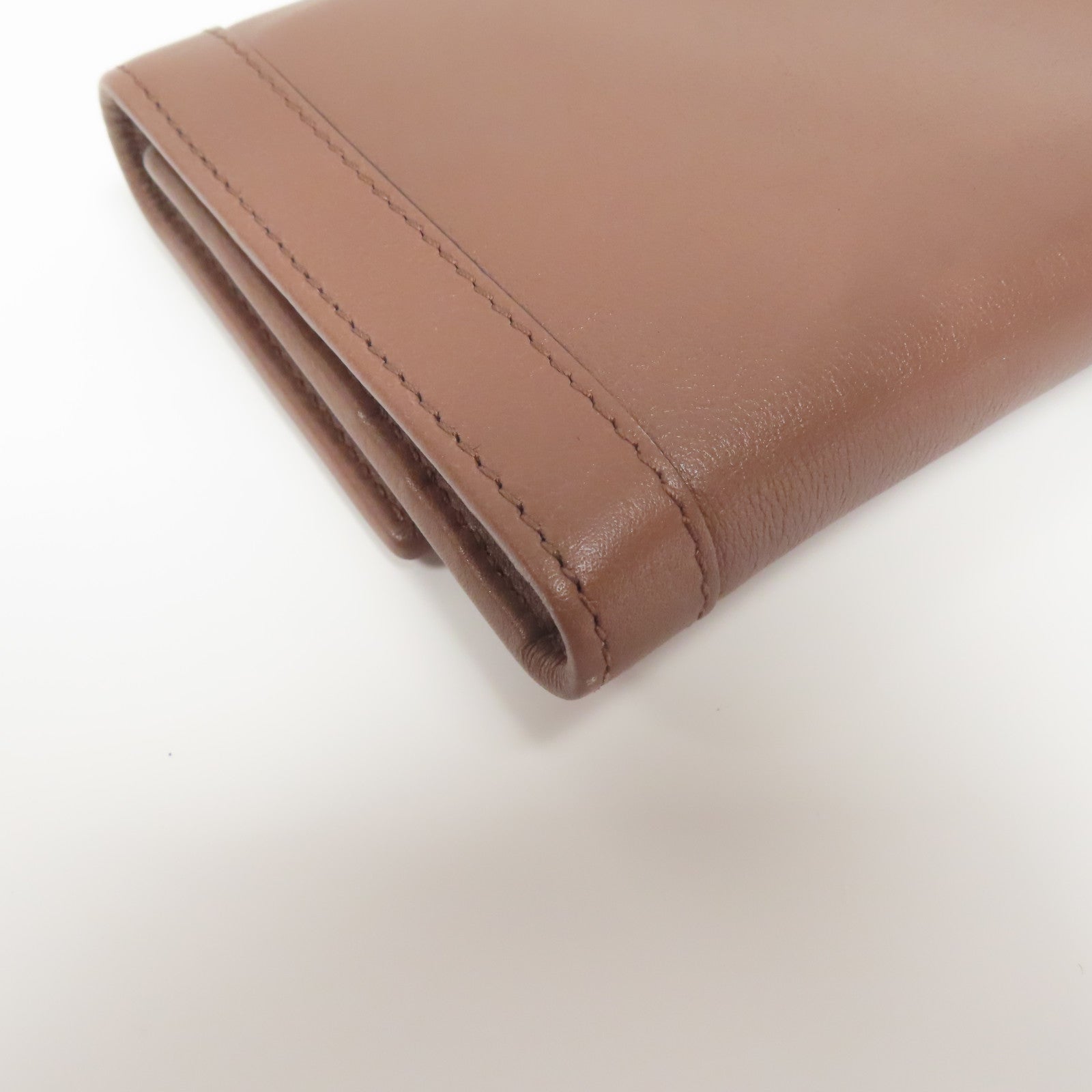 GUCCI 【激減優惠】牛皮皮革Long Wallet金扣長錢包啡色