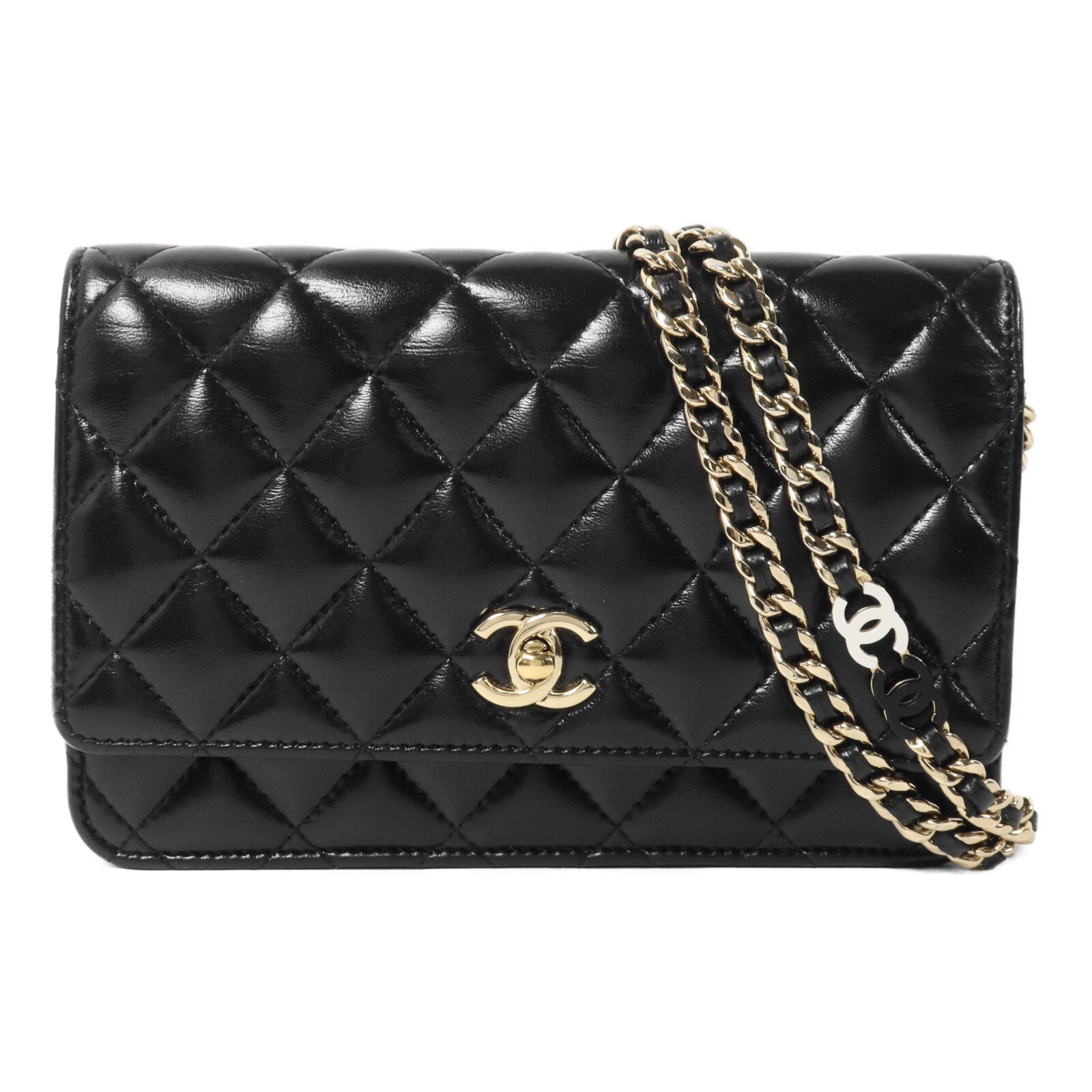 CHANEL 羊皮皮革Wallet On Chain鏈帶肩背袋
