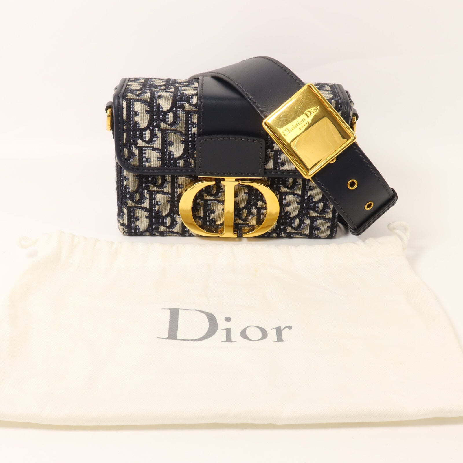 Dior 【激減優惠】帆布Oblique 30 Montaigne肩背袋