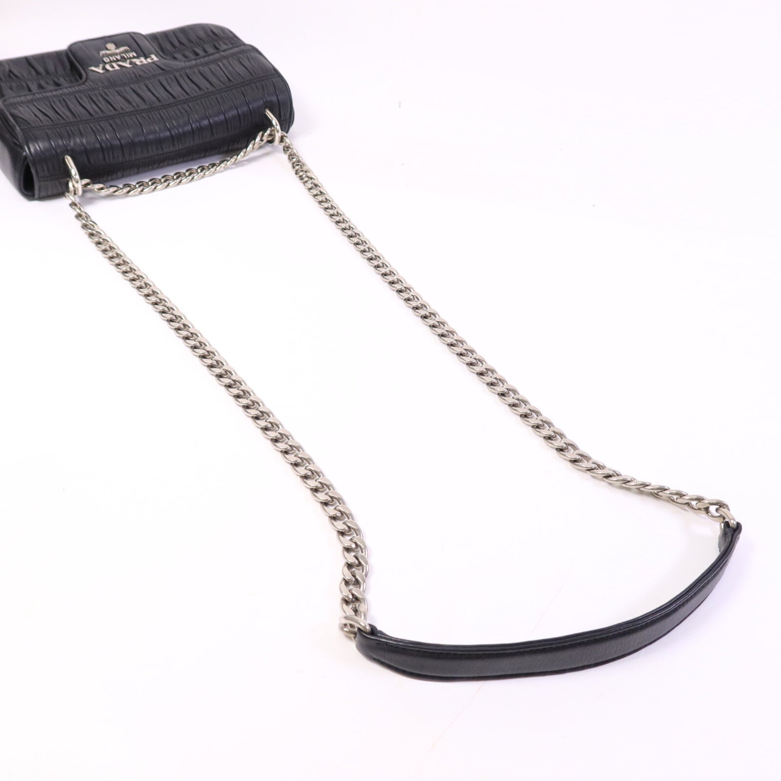 PRADA 羊皮皮革Shoulder Bag鏈帶肩背袋