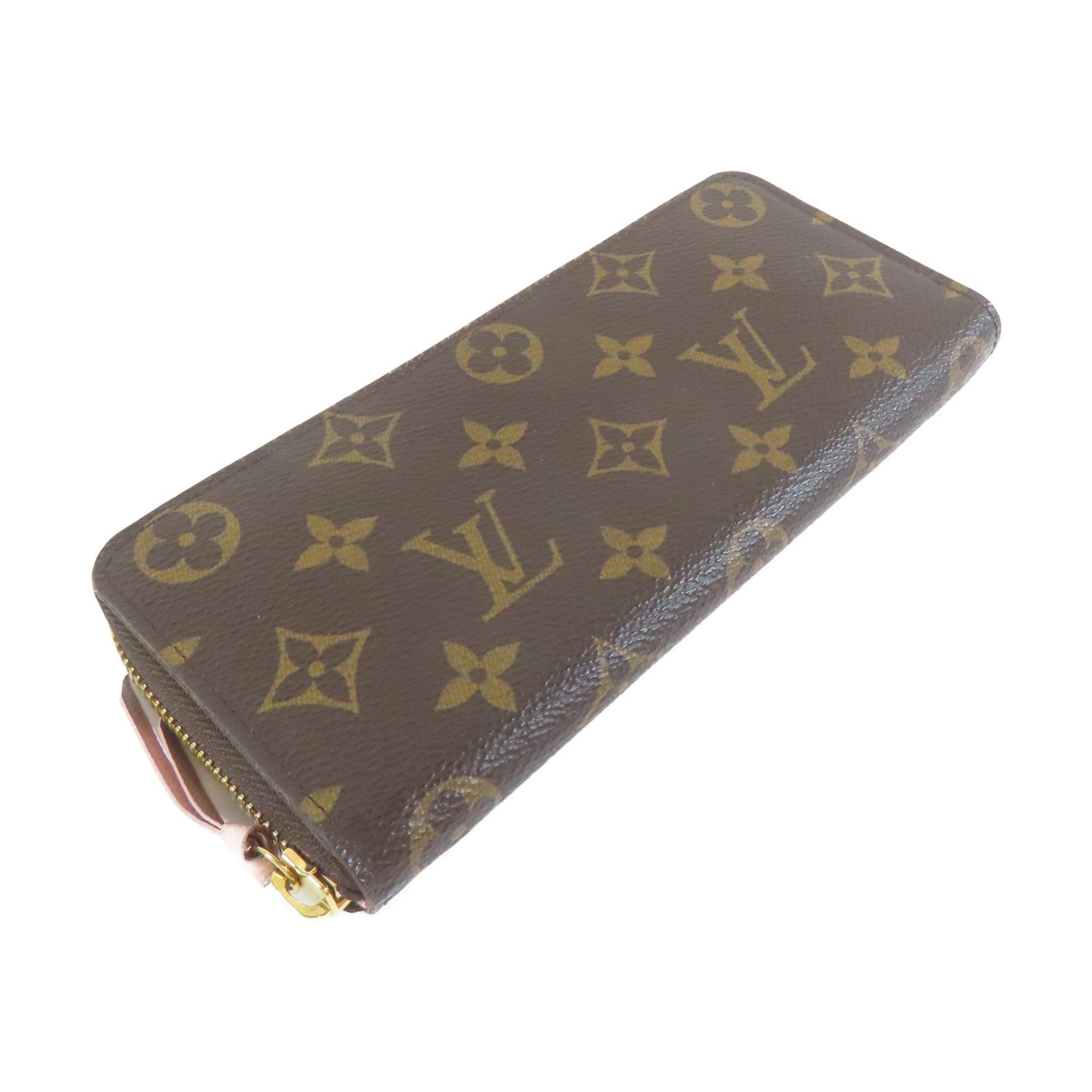 LOUIS VUITTON Monogram Long wallet金扣長錢包啡色/粉紅色
