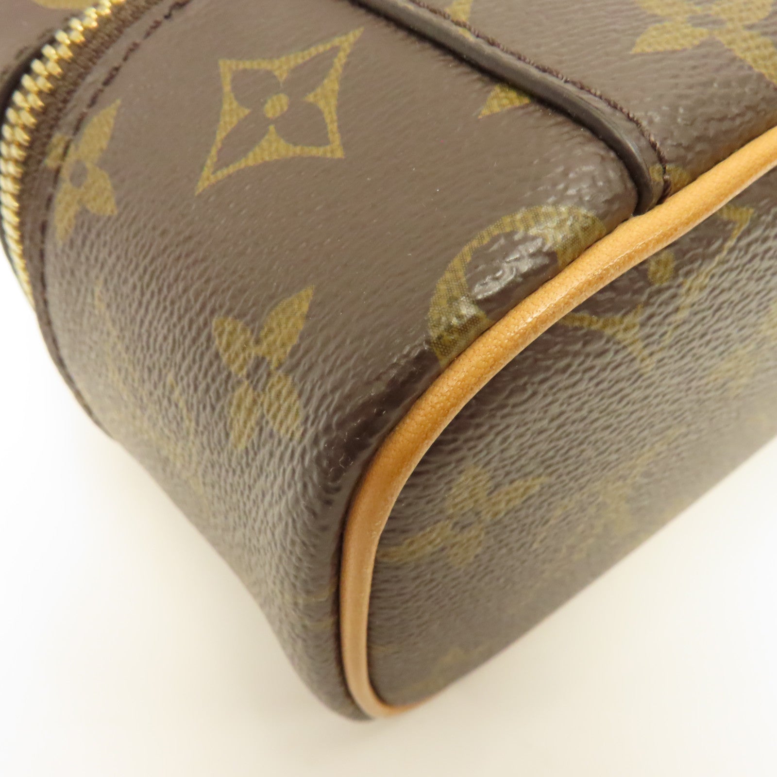 LOUIS VUITTON Monogram Nice Nano金扣手拿包啡色