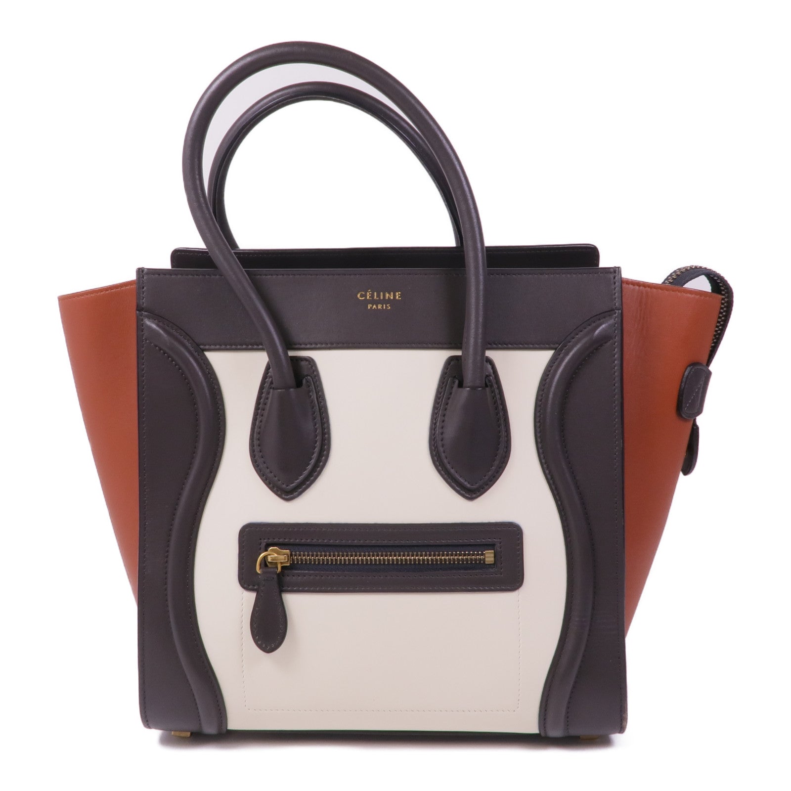 CELINE 牛皮皮革Micro Luggage金扣手挽袋