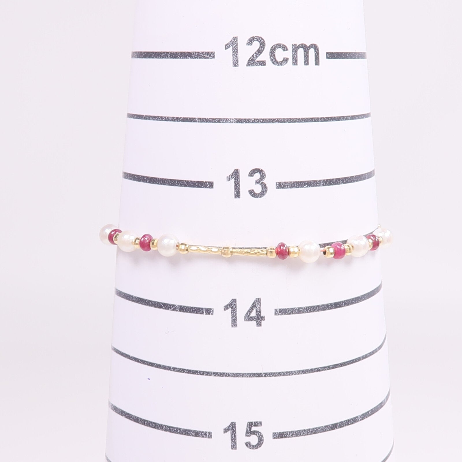JEWELRY 18K黃金Ruby Pearl Bracelet紅寶石/珍珠手鏈