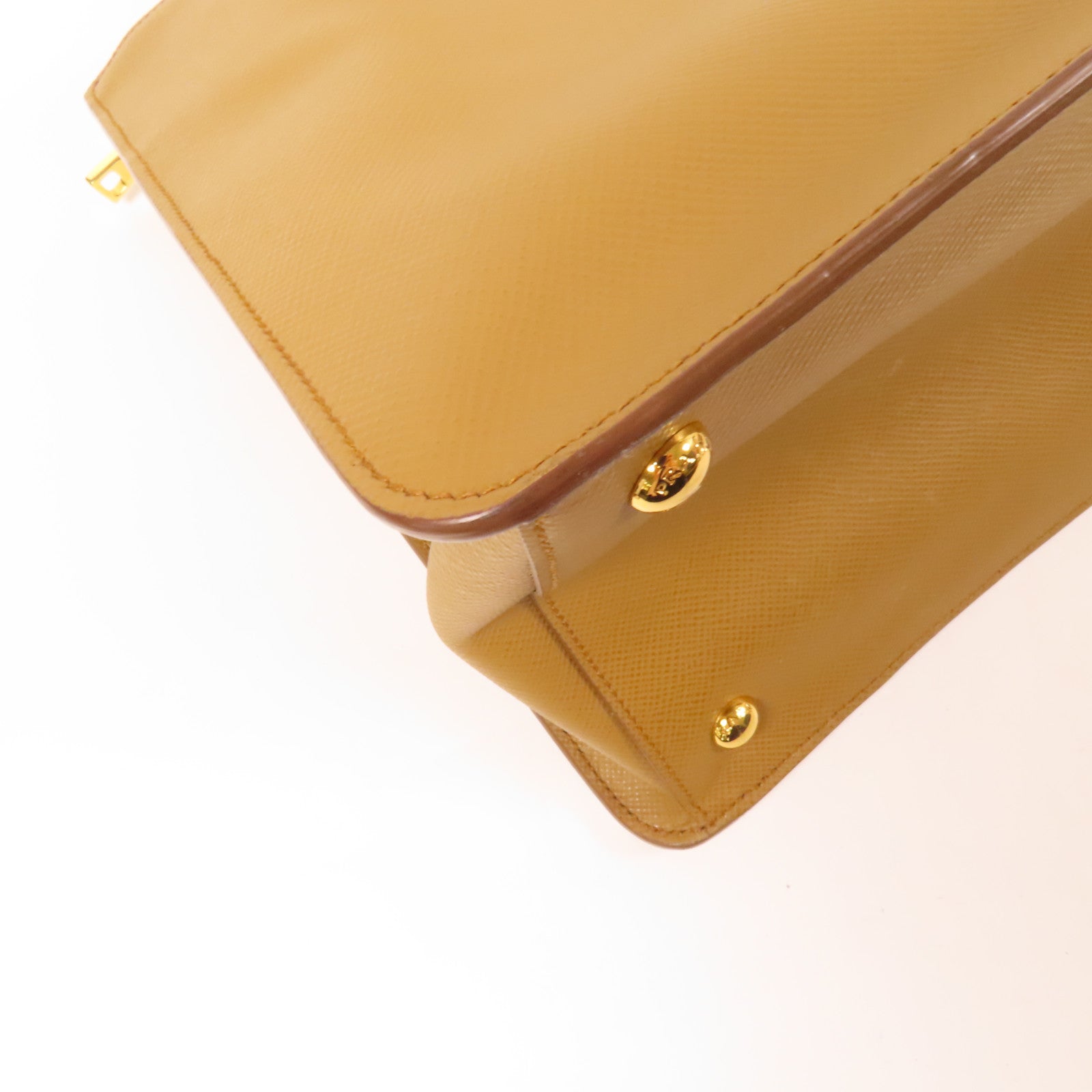 PRADA Saffiano皮革2Way Shoulder金扣手挽肩背兩用袋