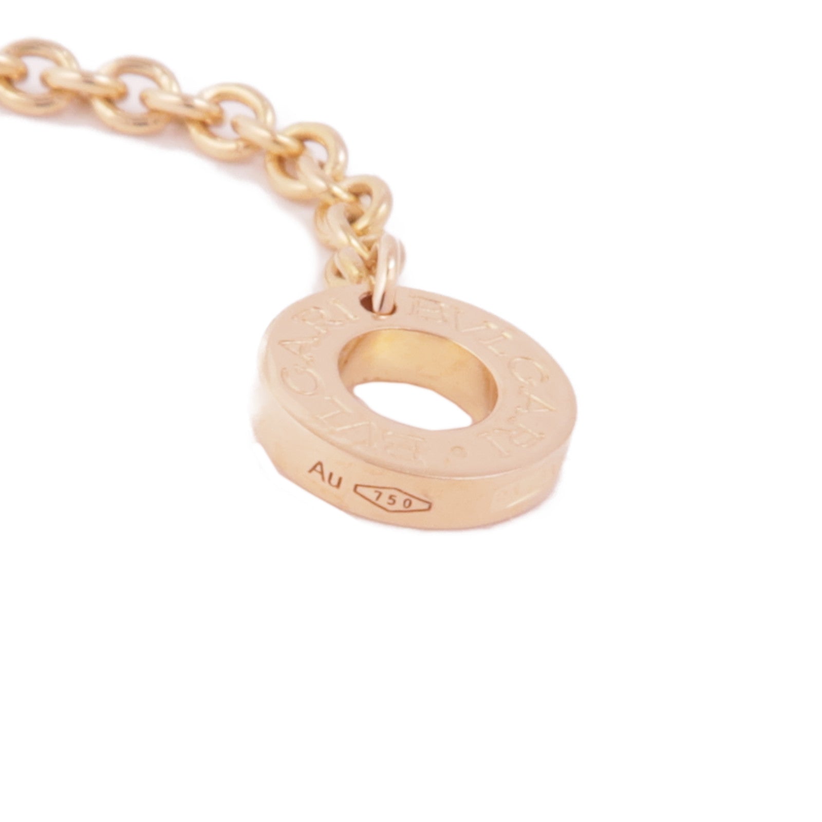 BVLGARI 18K玫瑰金B-Zero 1 Necklace鑽石項鍊