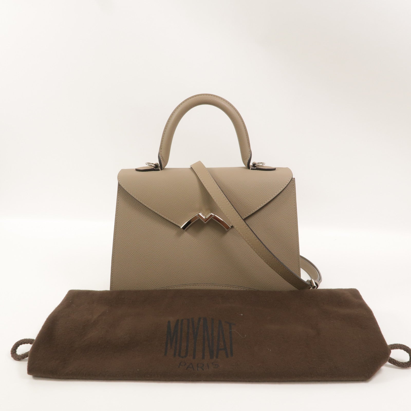 SELECTION 牛皮皮革Moynat Gabrielle PM手挽肩背兩用袋