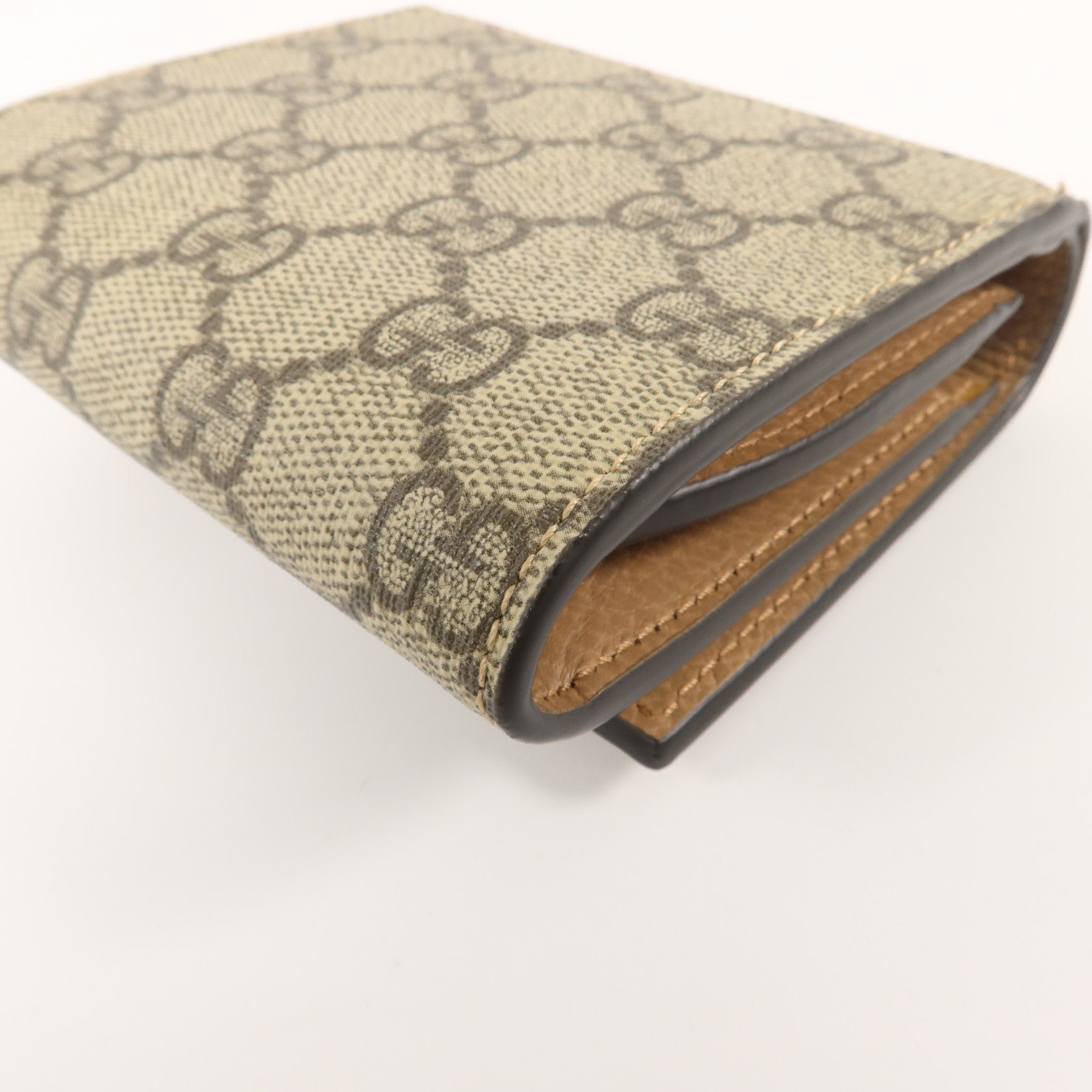GUCCI 塗層帆布/牛皮皮革GG Marmont Medium Wallet錢包
