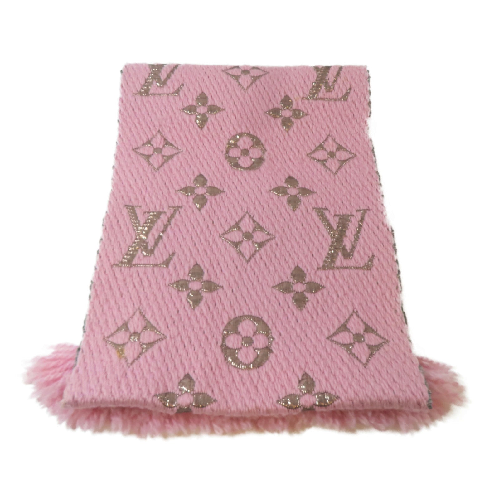 LOUIS VUITTON 羊毛/絲質Scarf頸巾粉紅色