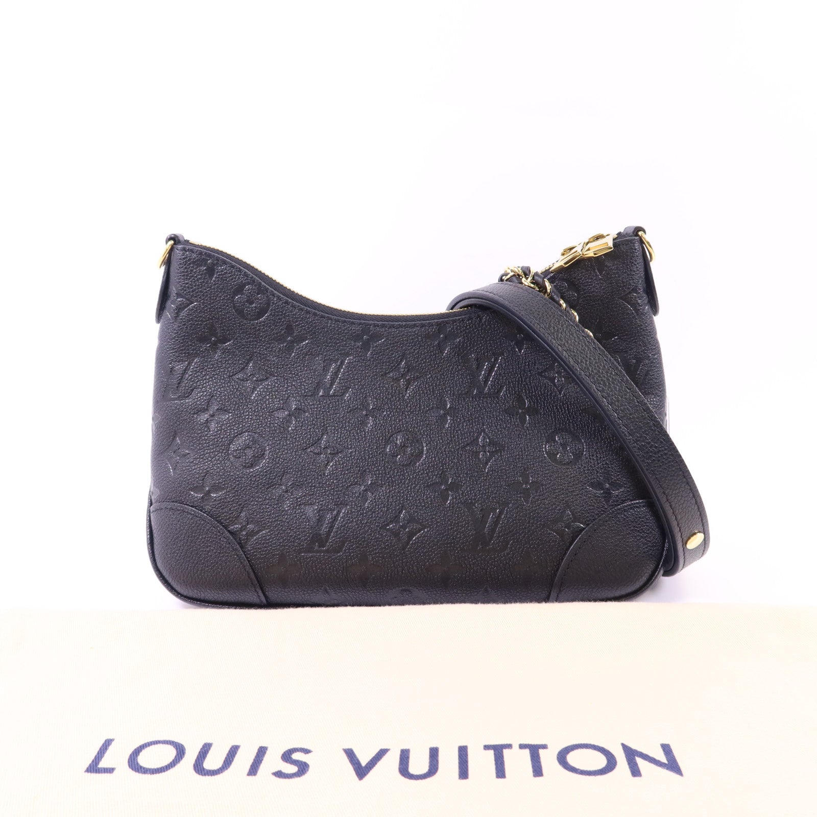 LOUIS VUITTON Monogram Empreinte Boulogne PM金扣手挽肩背兩用袋