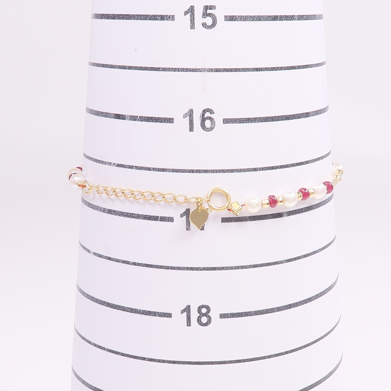 JEWELRY 18K黃金Ruby Pearl Bracelet紅寶石/珍珠手鏈