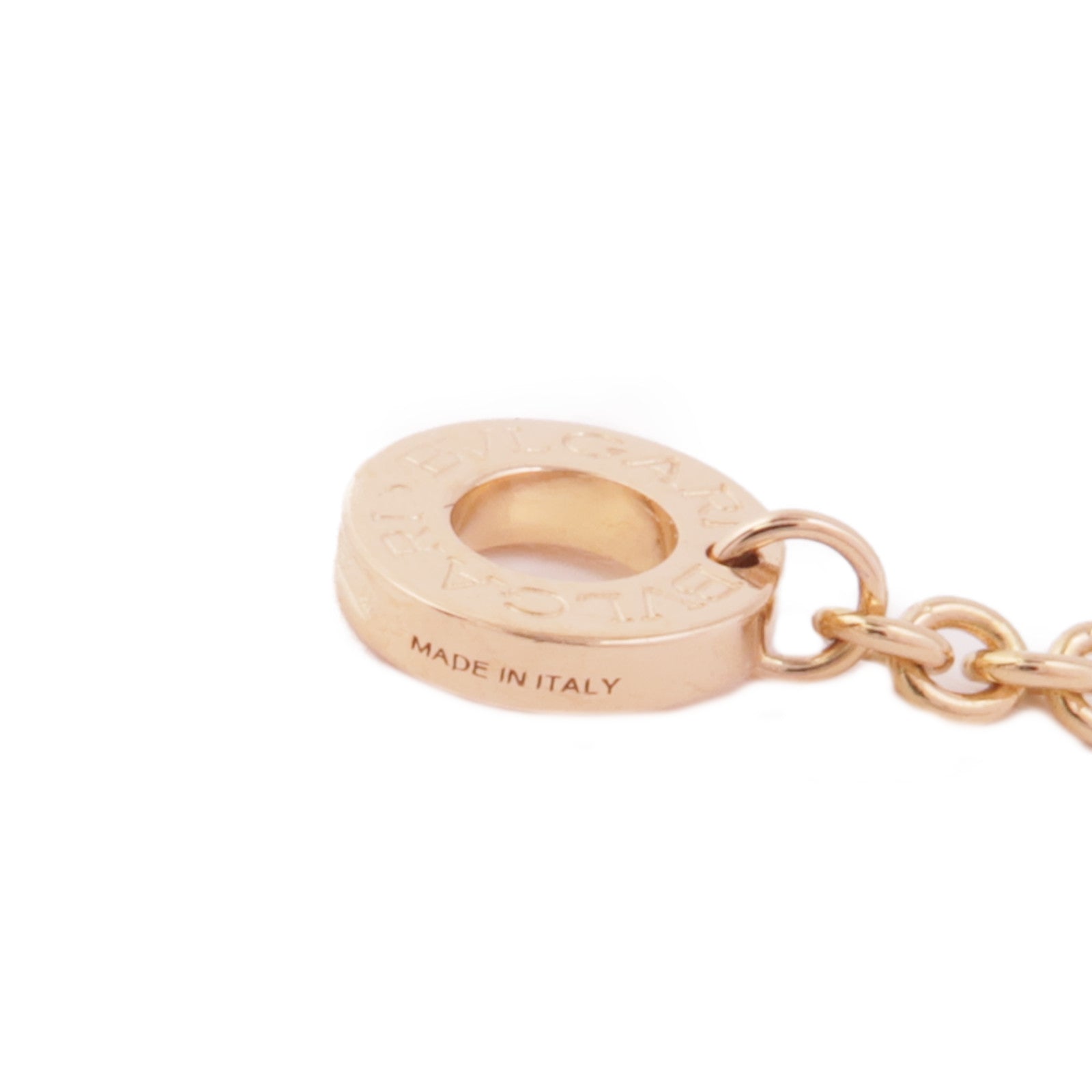 BVLGARI 18K玫瑰金B-Zero 1 Necklace鑽石項鍊