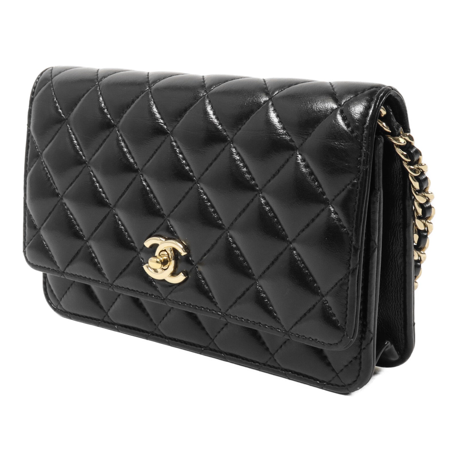 CHANEL 羊皮皮革Wallet On Chain鏈帶肩背袋