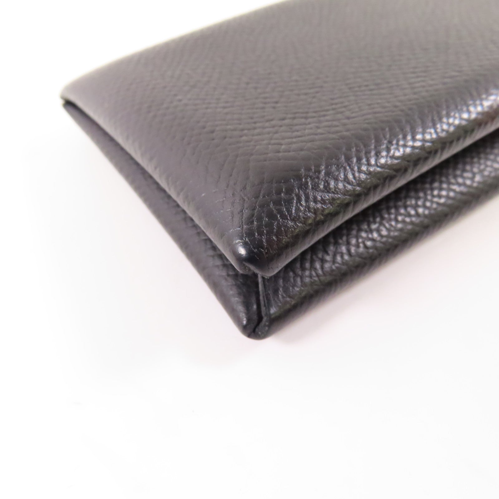 HERMES Epsom皮革Calvi Verso Card Holder卡片套Noir